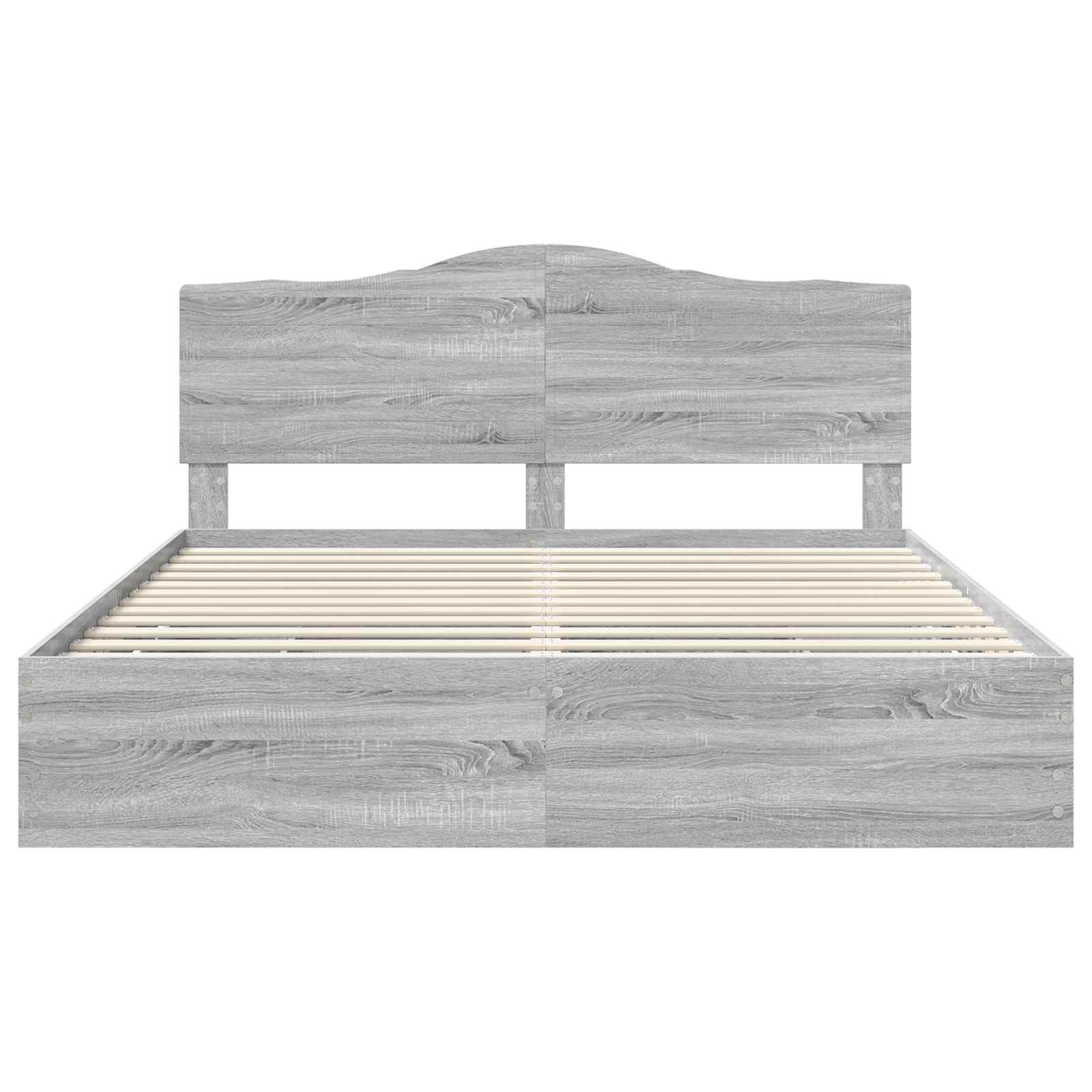 Cadre de lit Gris Sonoma 200 x 200 cm Bois Ingénierie - XIOS
