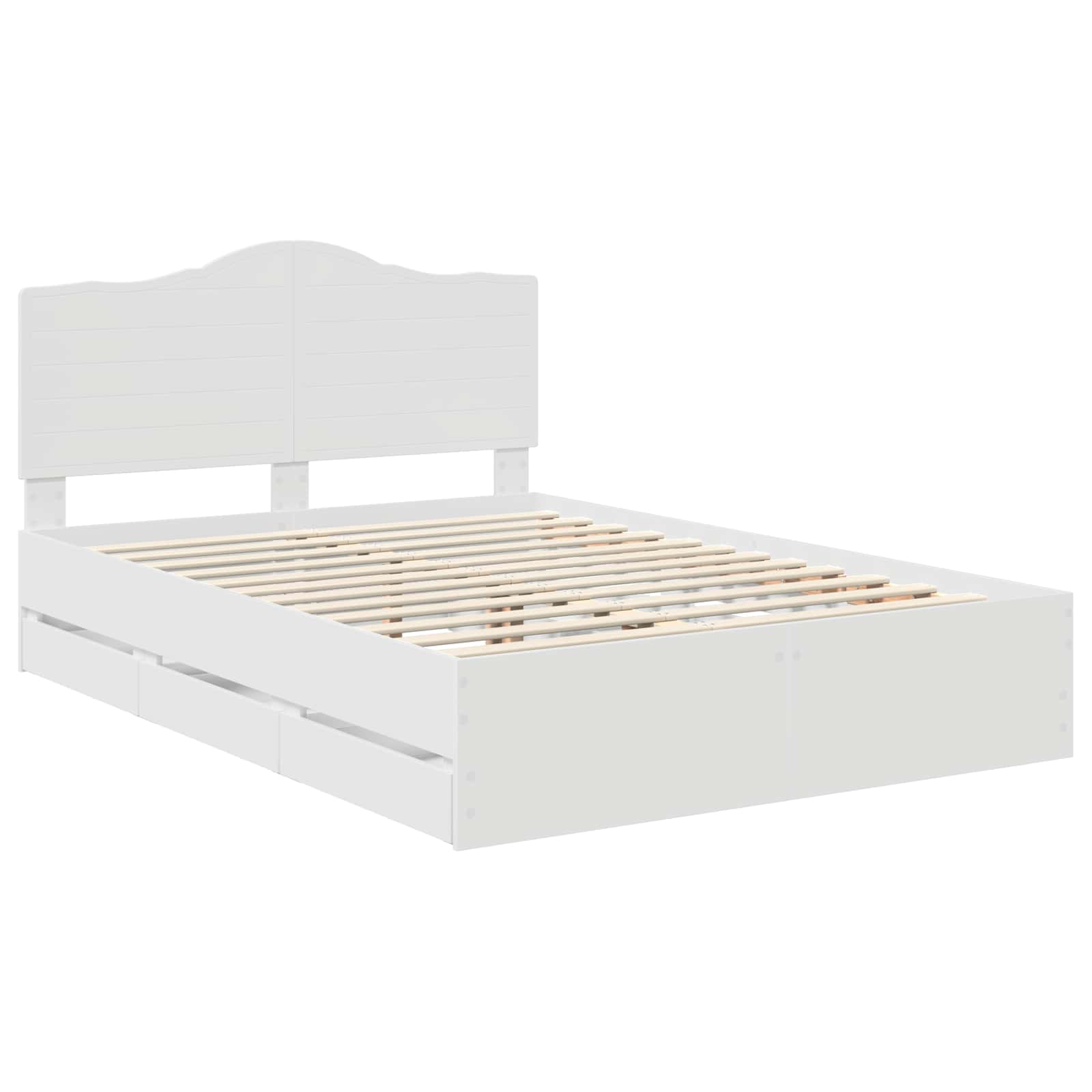Cadre de lit avec tiroir Blanc 150 x 200 cm Bois Ingénierie - XIOS