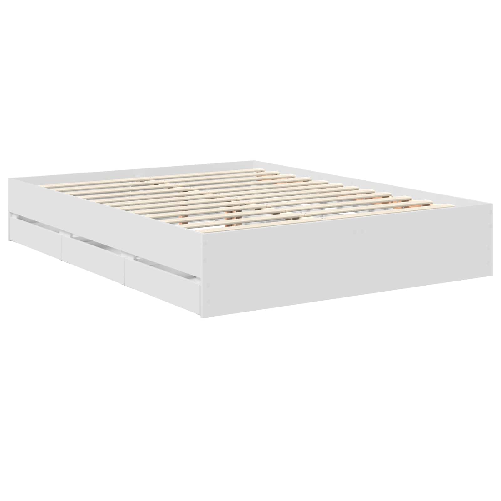 Cadre de lit avec tiroir Blanc 150 x 200 cm Bois Ingénierie - XIOS
