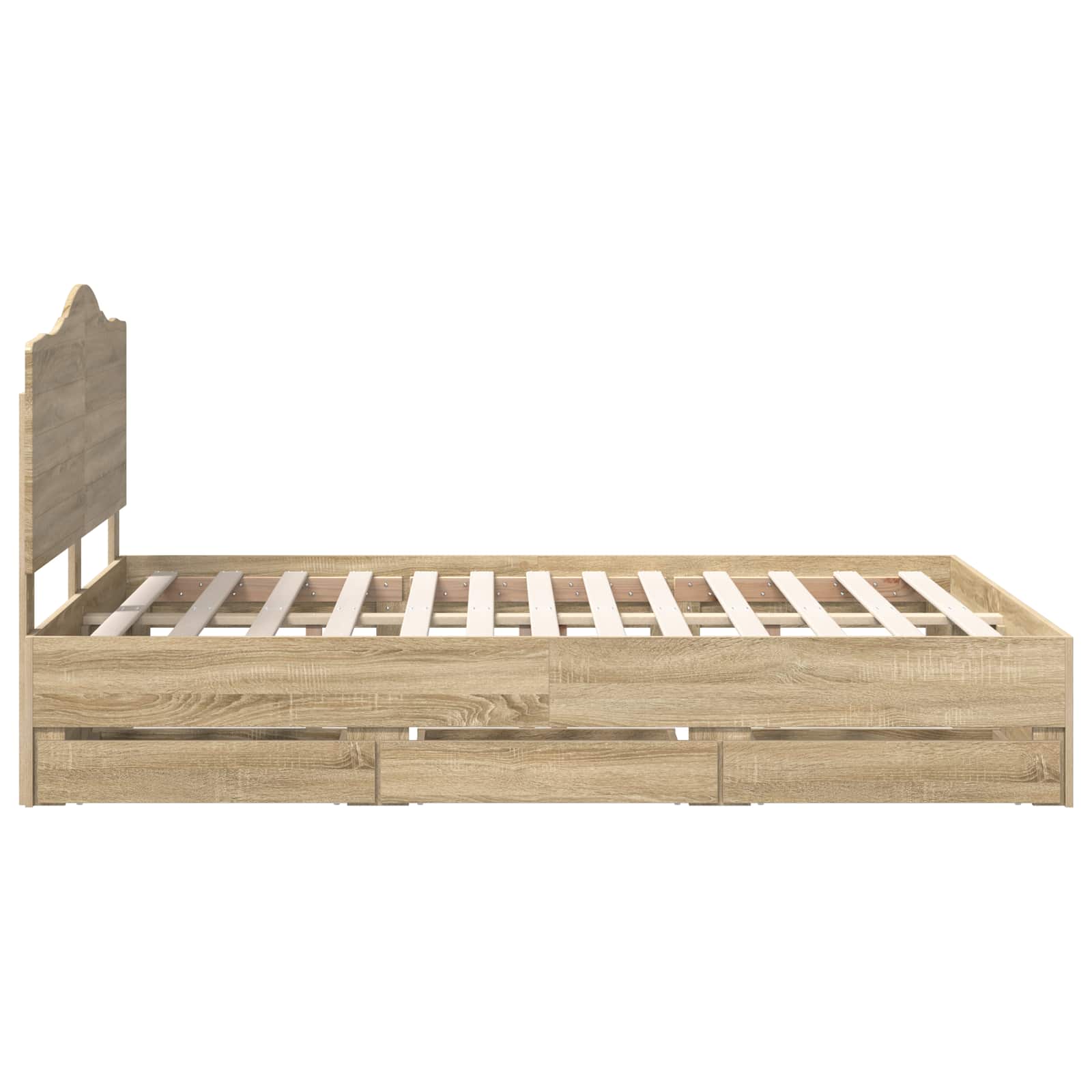 Cadre de lit Chêne Sonoma 150 x 200 cm Bois Ingénierie - XIOS