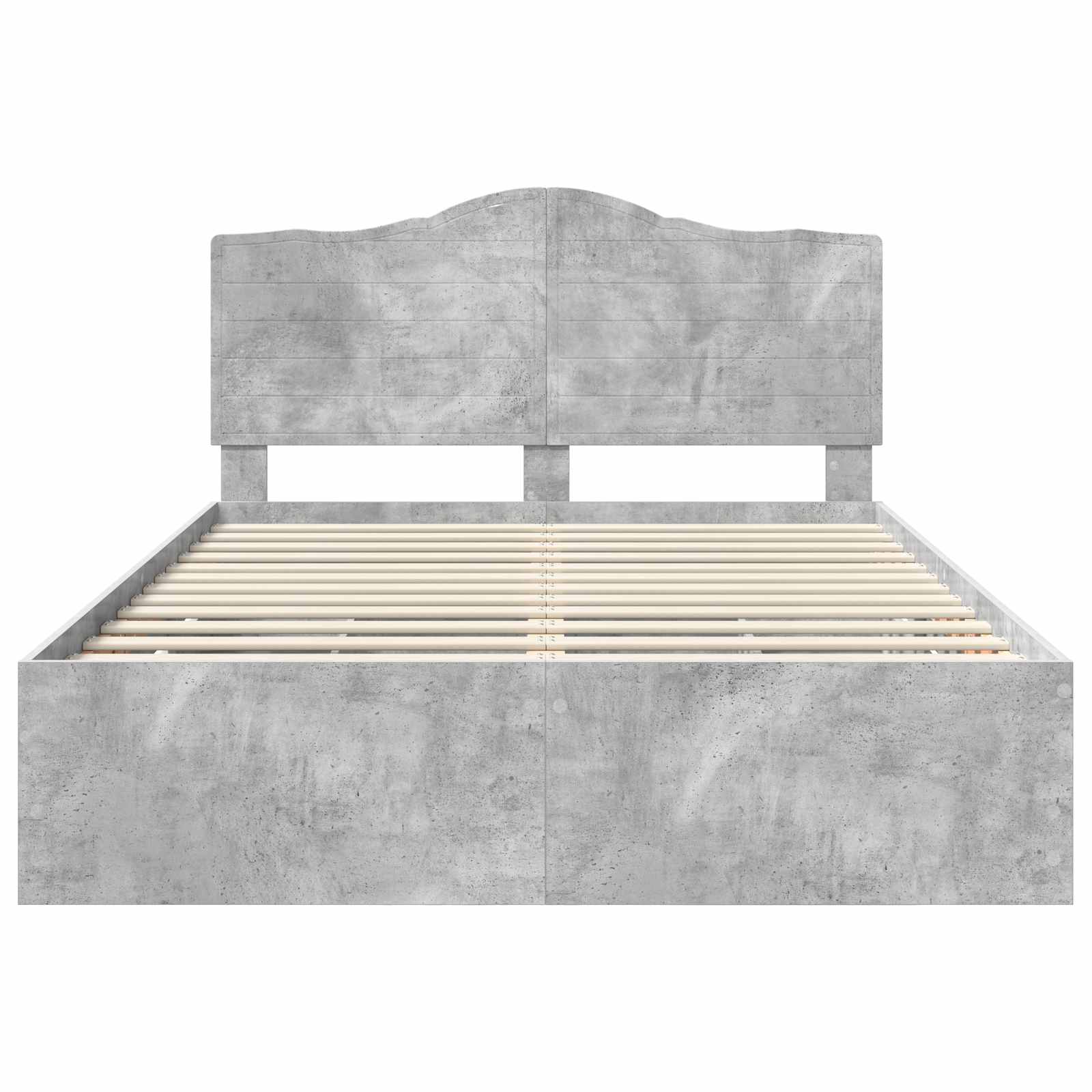 Cadre de lit Gris béton 150 x 200 cm Bois Ingénierie - XIOS