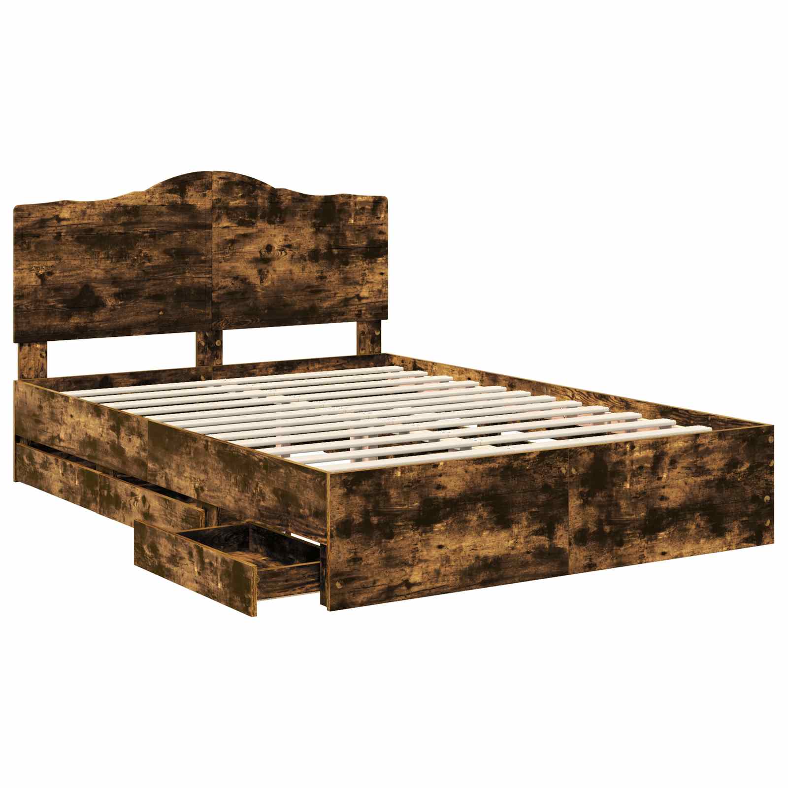 Cadre de lit Chêne Fumé 150 x 200 cm Bois Ingénierie - XIOS
