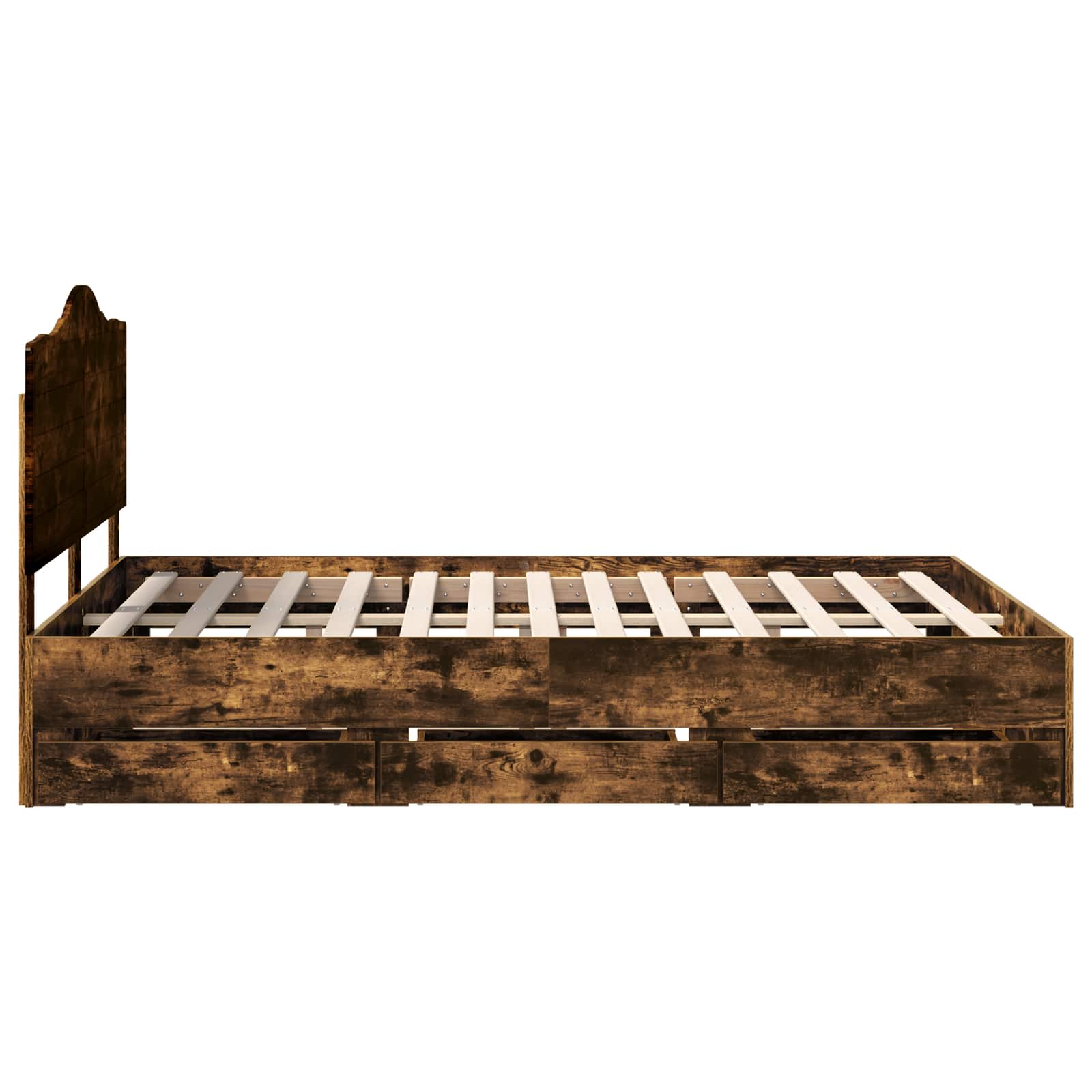 Cadre de lit Chêne Fumé 150 x 200 cm Bois Ingénierie - XIOS