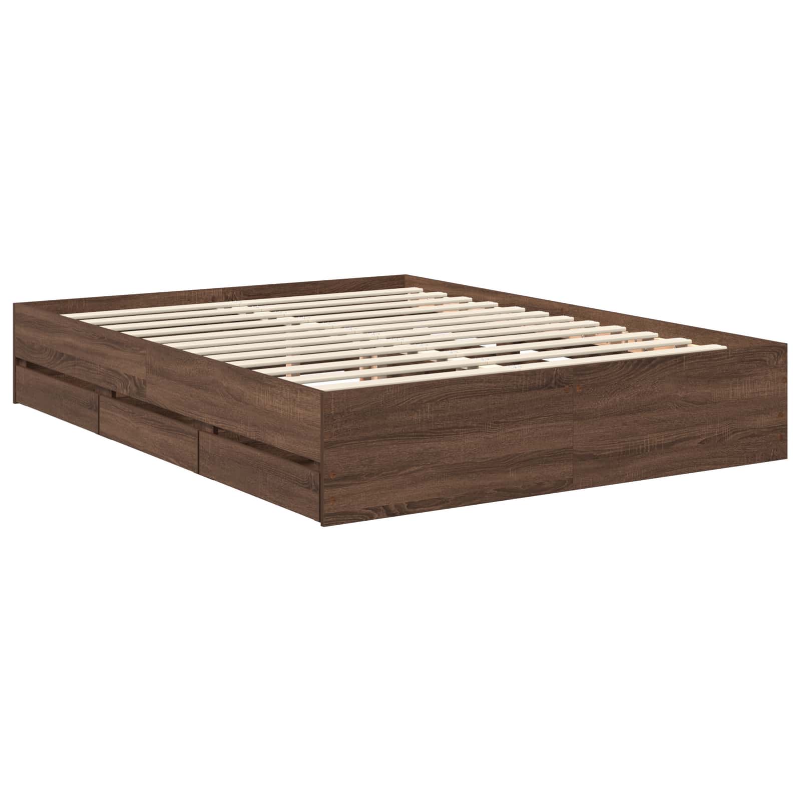 Cadre de lit Chêne brun 150 x 200 cm Bois Ingénierie - XIOS