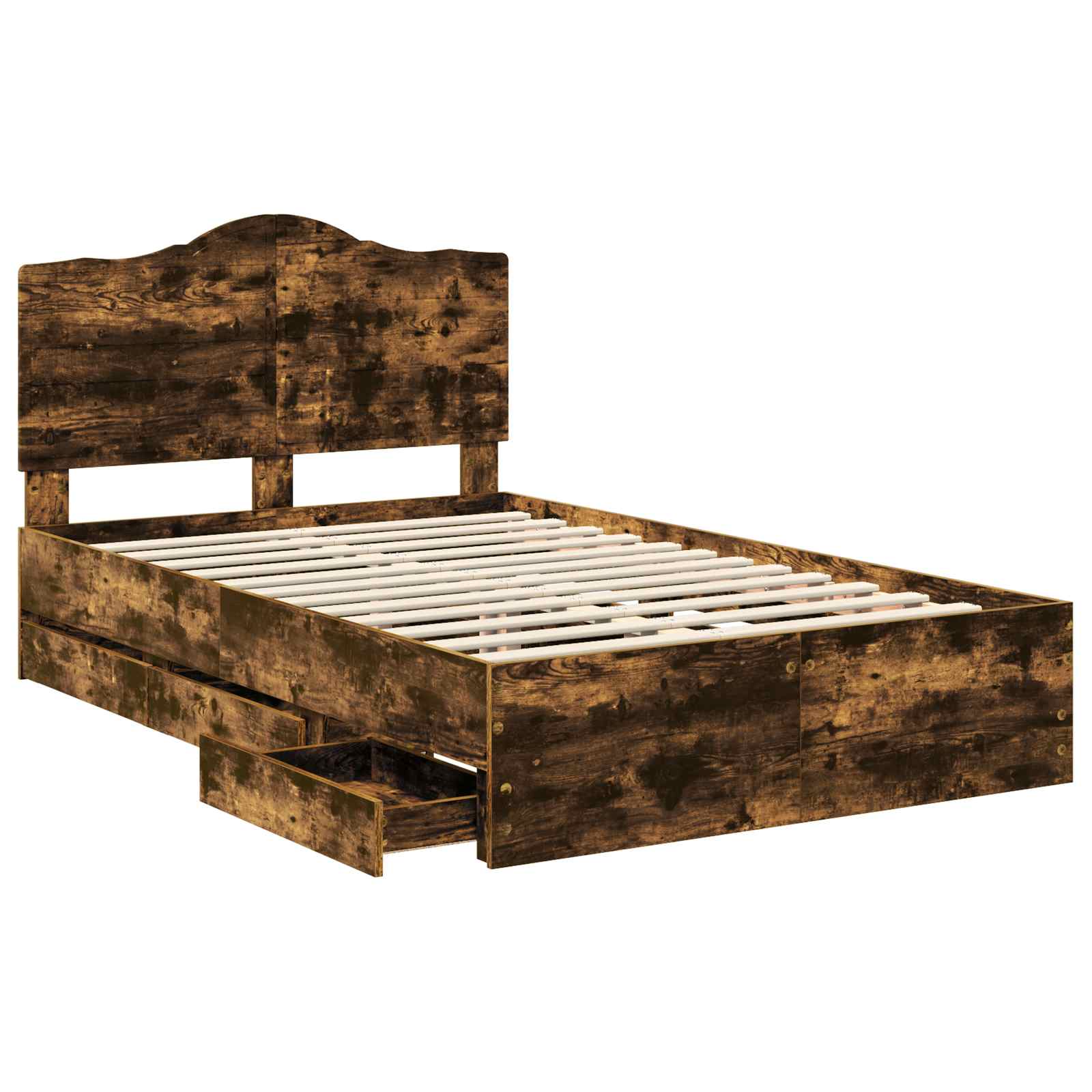 Cadre de lit Chêne Fumé 120 x 200 cm Bois Ingénierie - XIOS