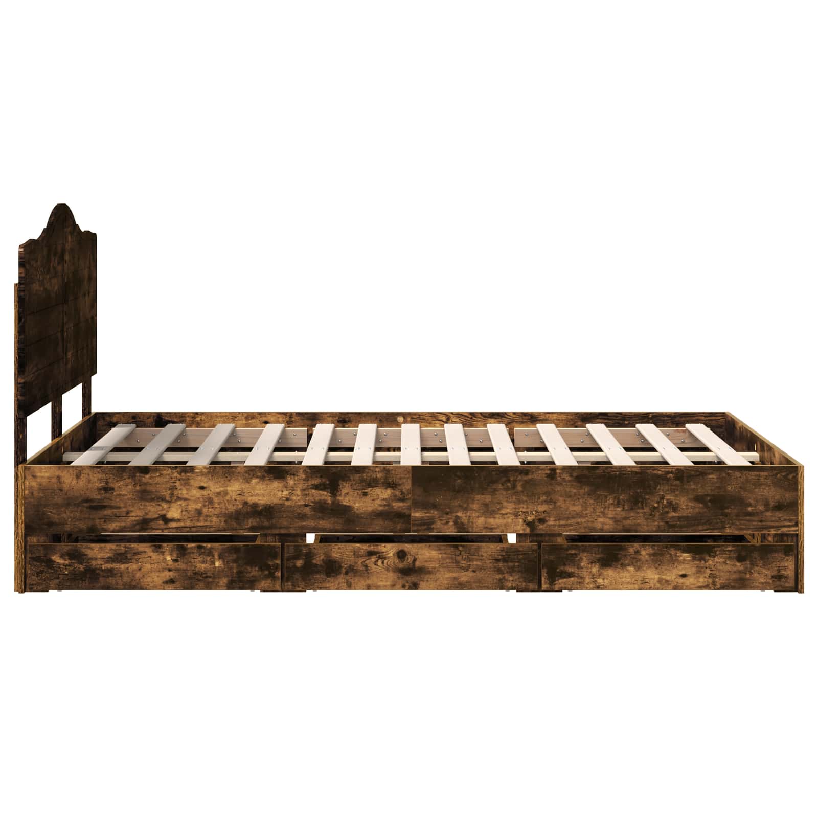 Cadre de lit Chêne Fumé 120 x 200 cm Bois Ingénierie - XIOS