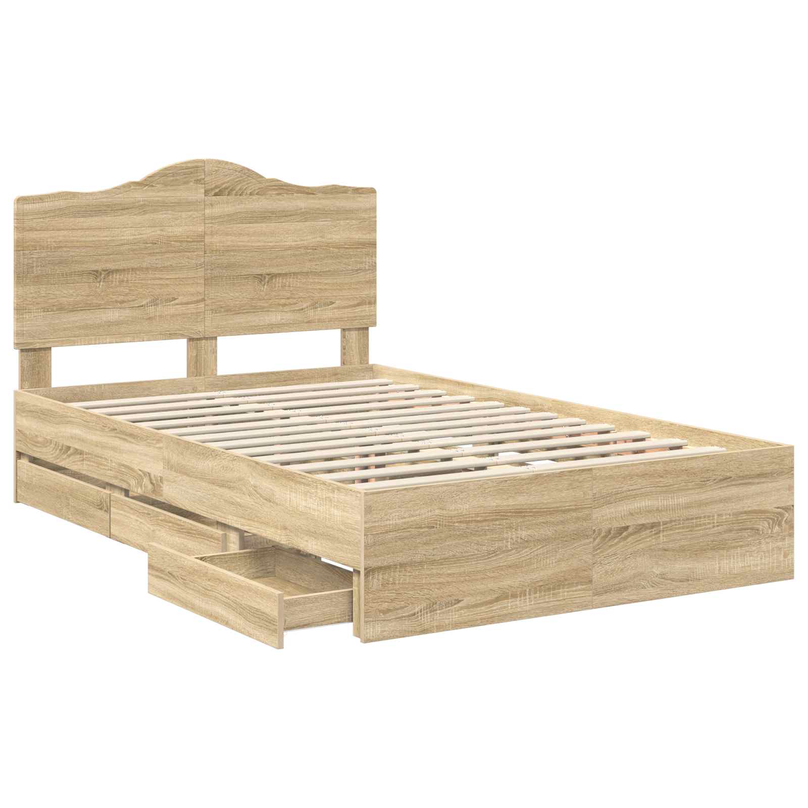 Cadre de lit Chêne Sonoma 120 x 190 cm Bois Ingénierie - XIOS
