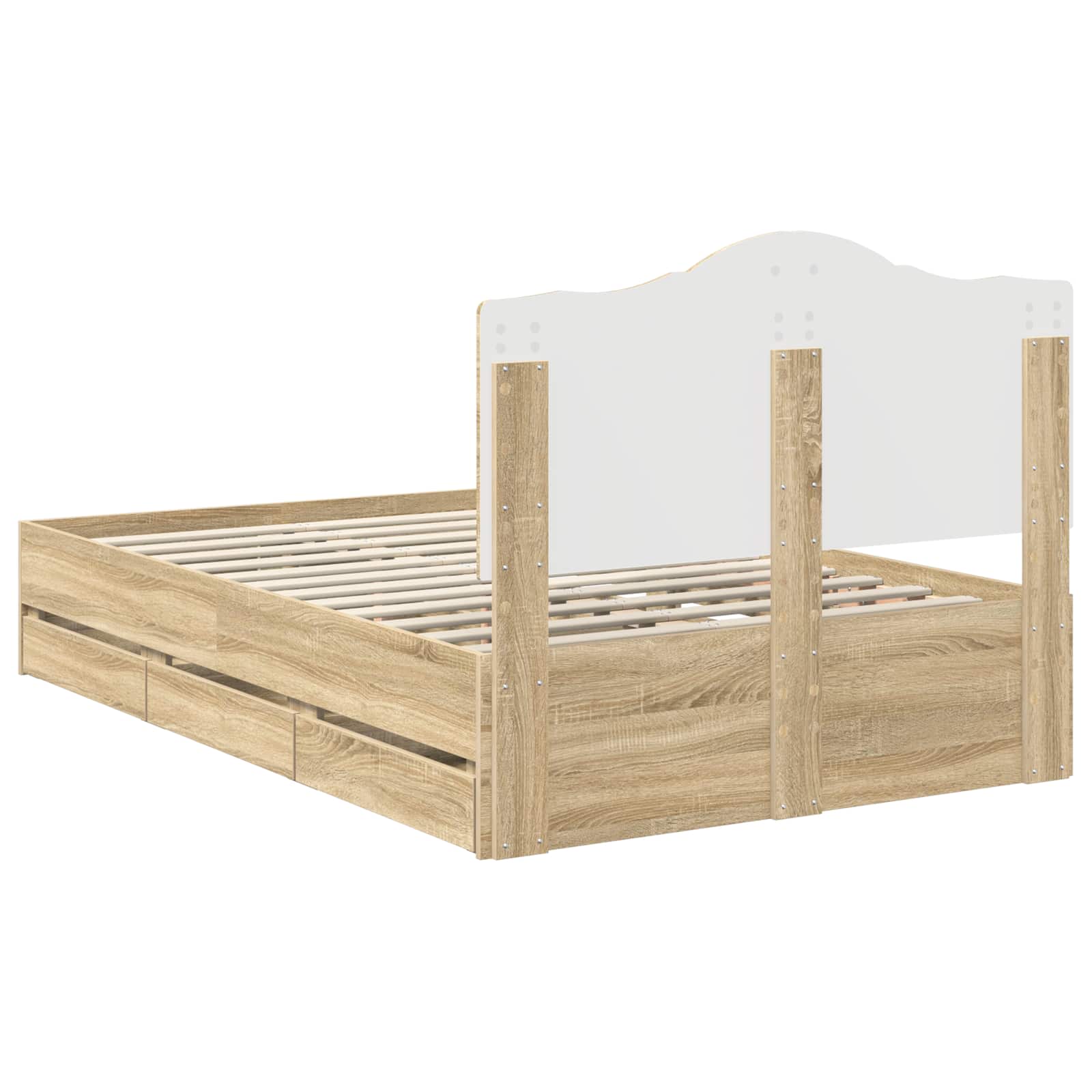 Cadre de lit Chêne Sonoma 120 x 190 cm Bois Ingénierie - XIOS