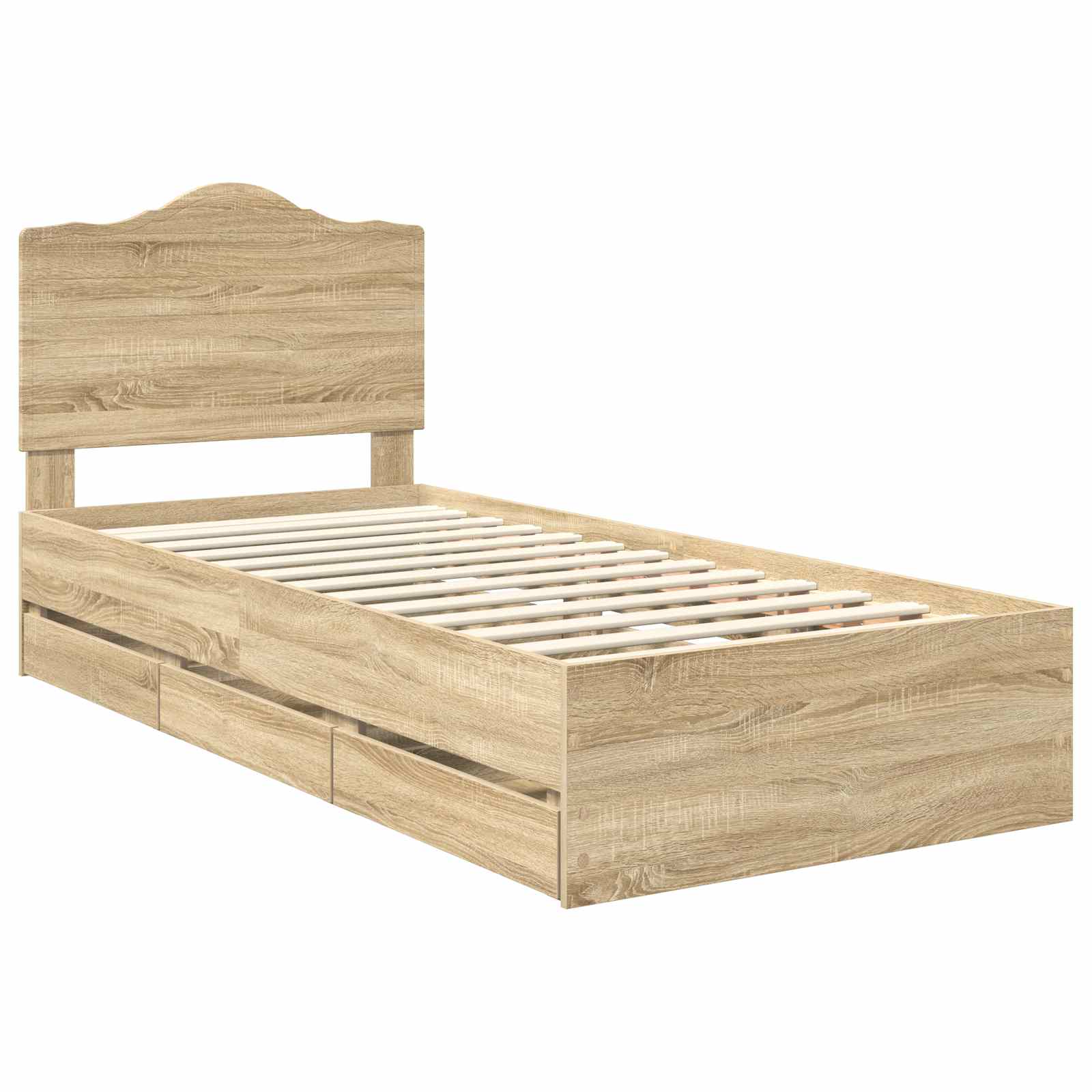 Cadre de lit Chêne Sonoma 100 x 200 cm Bois Ingénierie - XIOS
