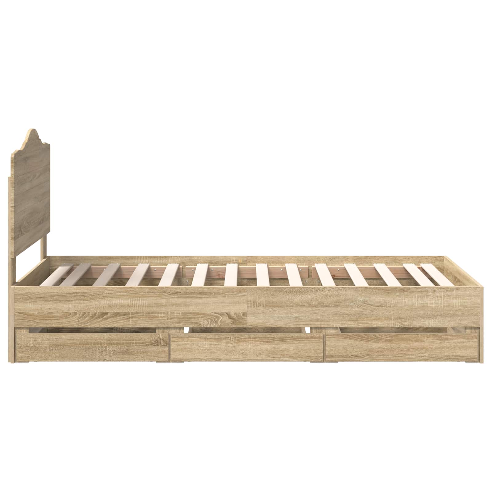 Cadre de lit Chêne Sonoma 100 x 200 cm Bois Ingénierie - XIOS