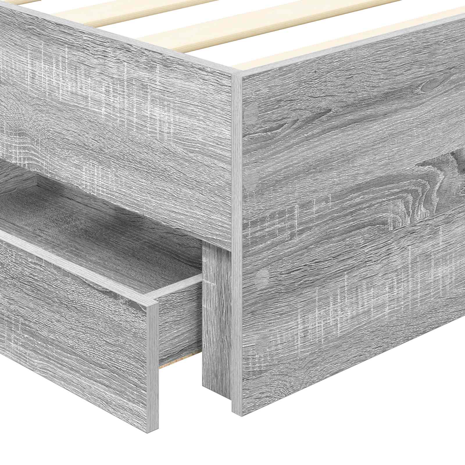 Cadre de lit Gris Sonoma 100 x 200 cm Bois Ingénierie - XIOS
