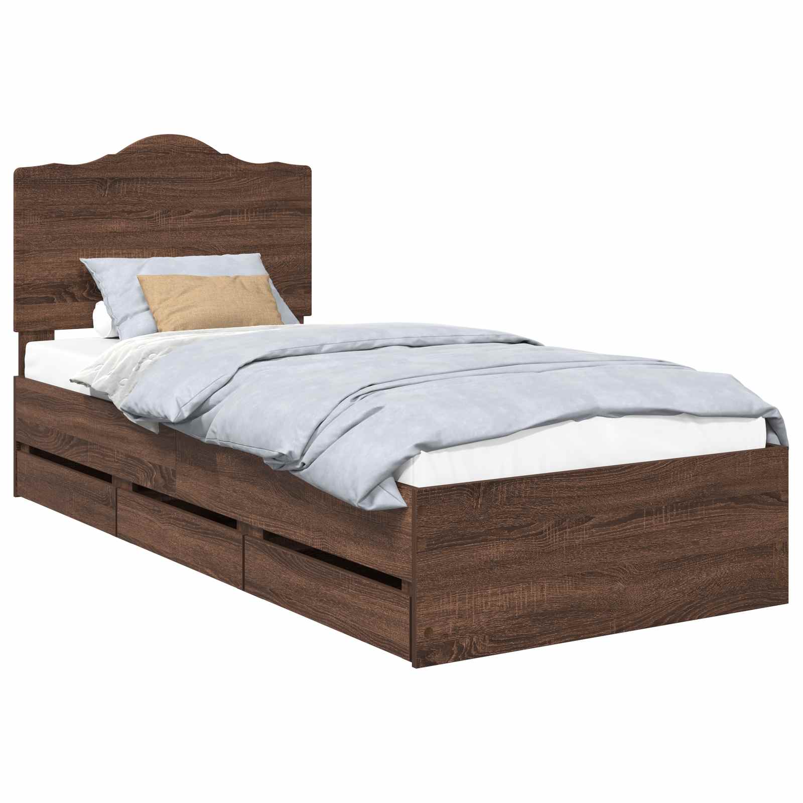 Cadre de lit Chêne brun 100 x 200 cm Bois Ingénierie - XIOS