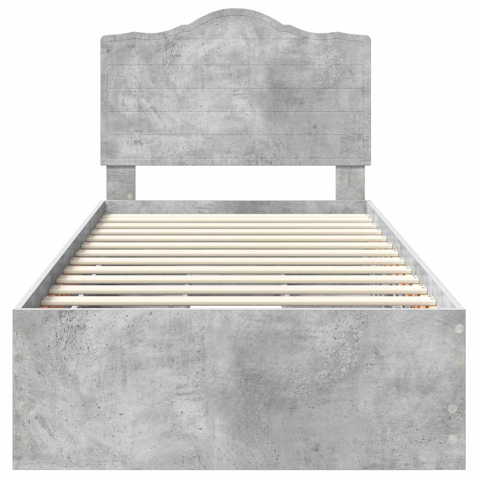 Cadre de lit avec tiroir Gris Béton 75 x 190 cm Bois Ingénierie