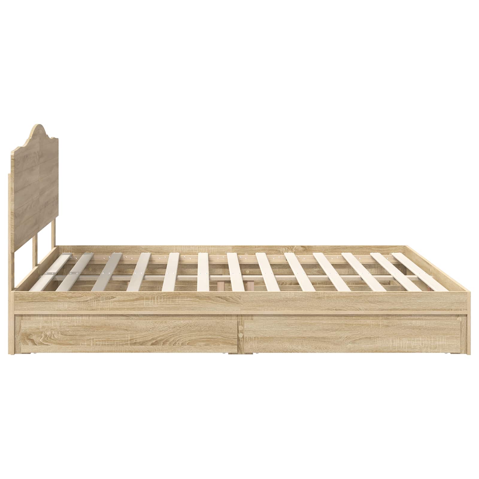 Lit de Rangement Chêne Sonoma 180 x 200 cm Bois d'ingénierie - XIOS
