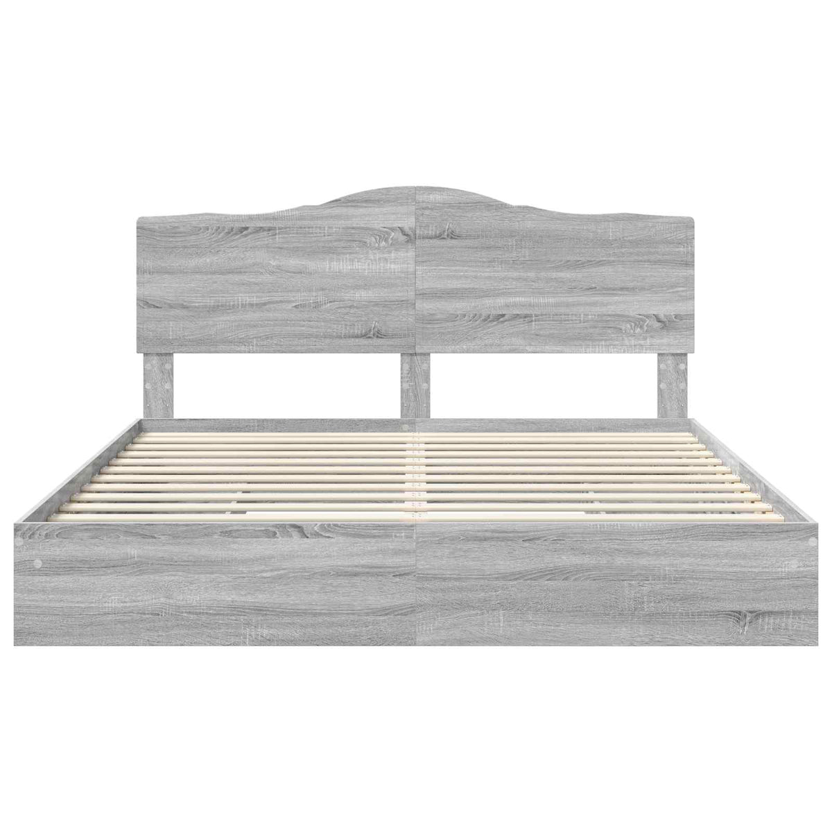 Lit de Rangement Gris Sonoma 180 x 200 cm Bois d'ingénierie