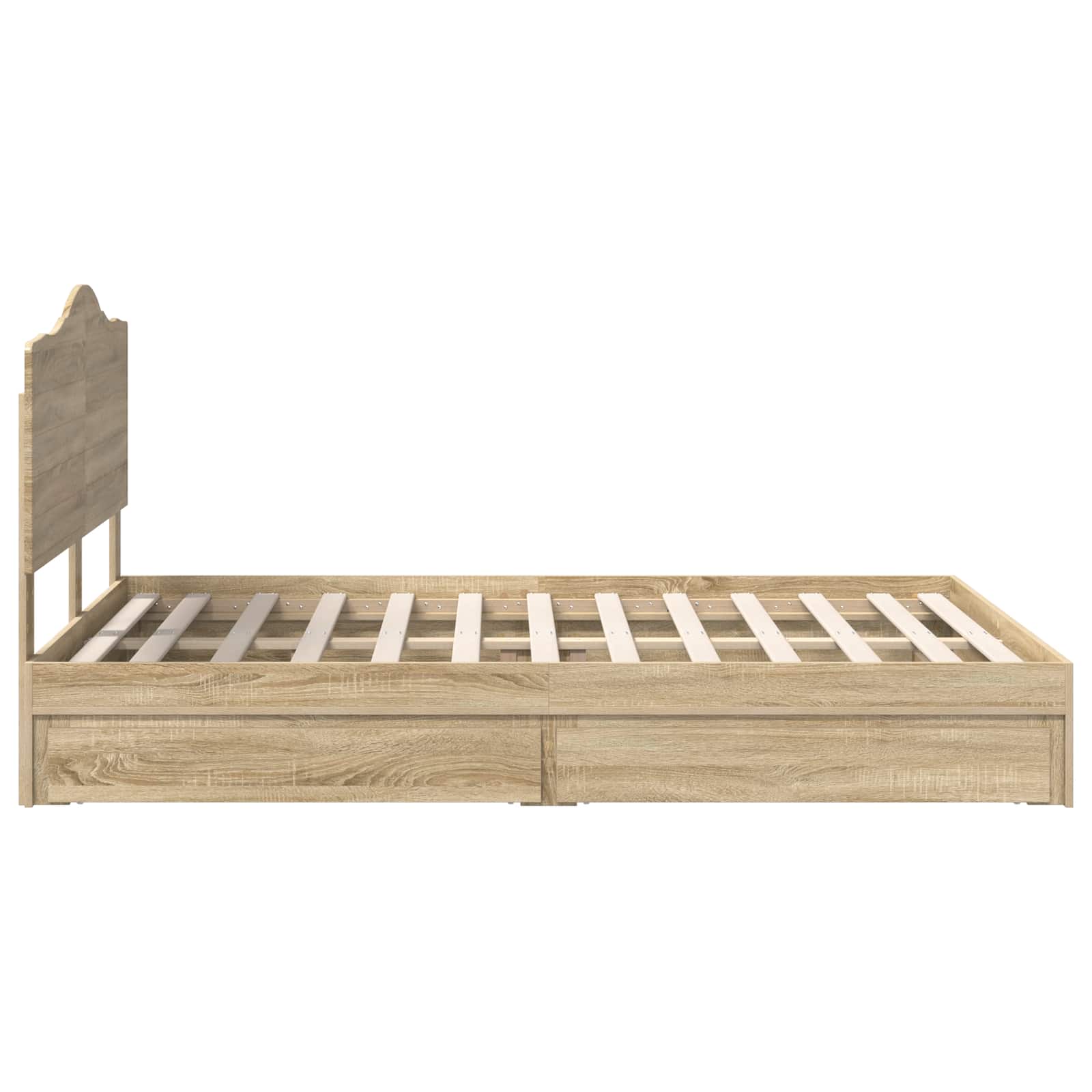 Lit de Rangement Chêne Sonoma 150 x 200 cm Bois d'ingénierie - XIOS