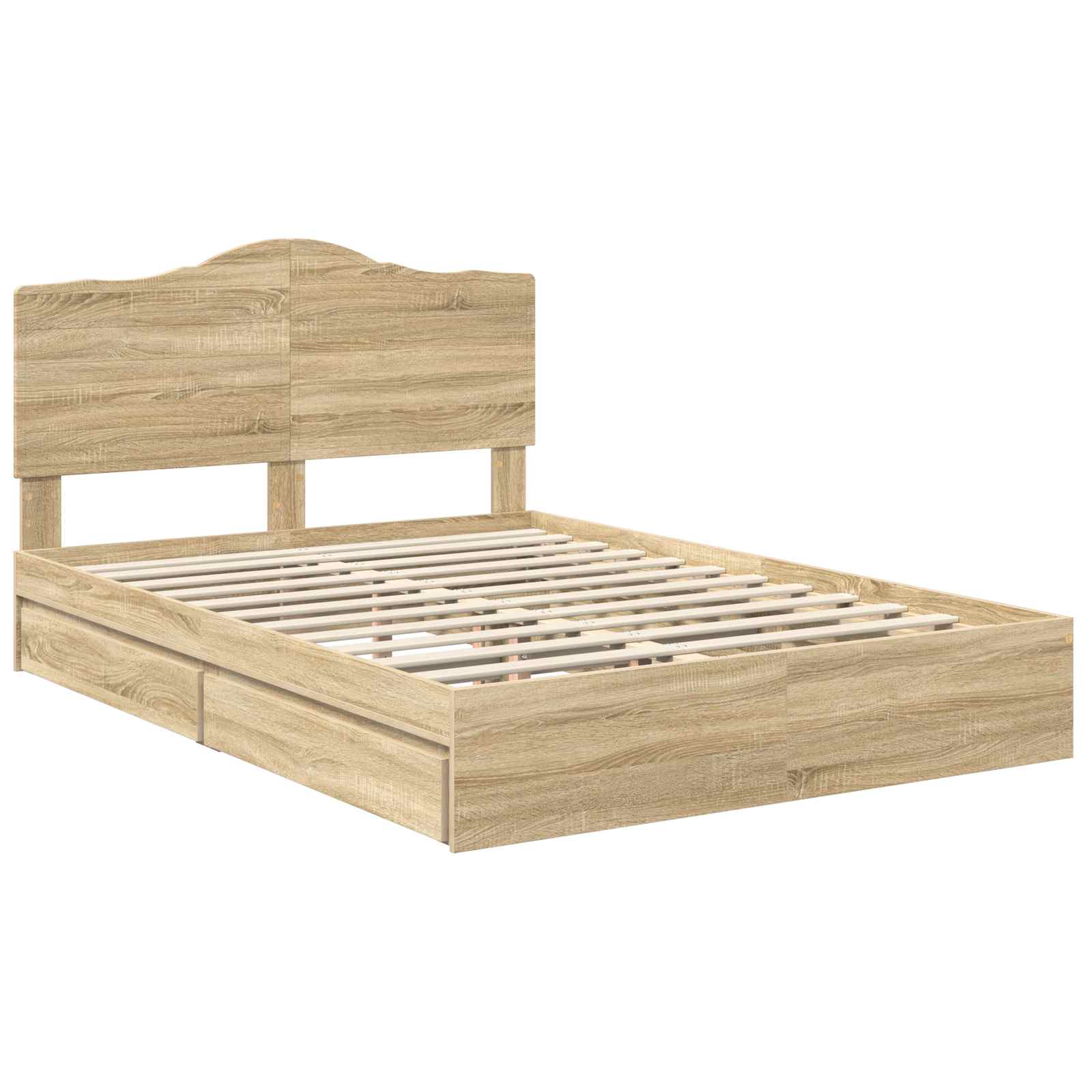 Lit de Rangement Chêne Sonoma 140 x 190 cm Bois d'ingénierie - XIOS