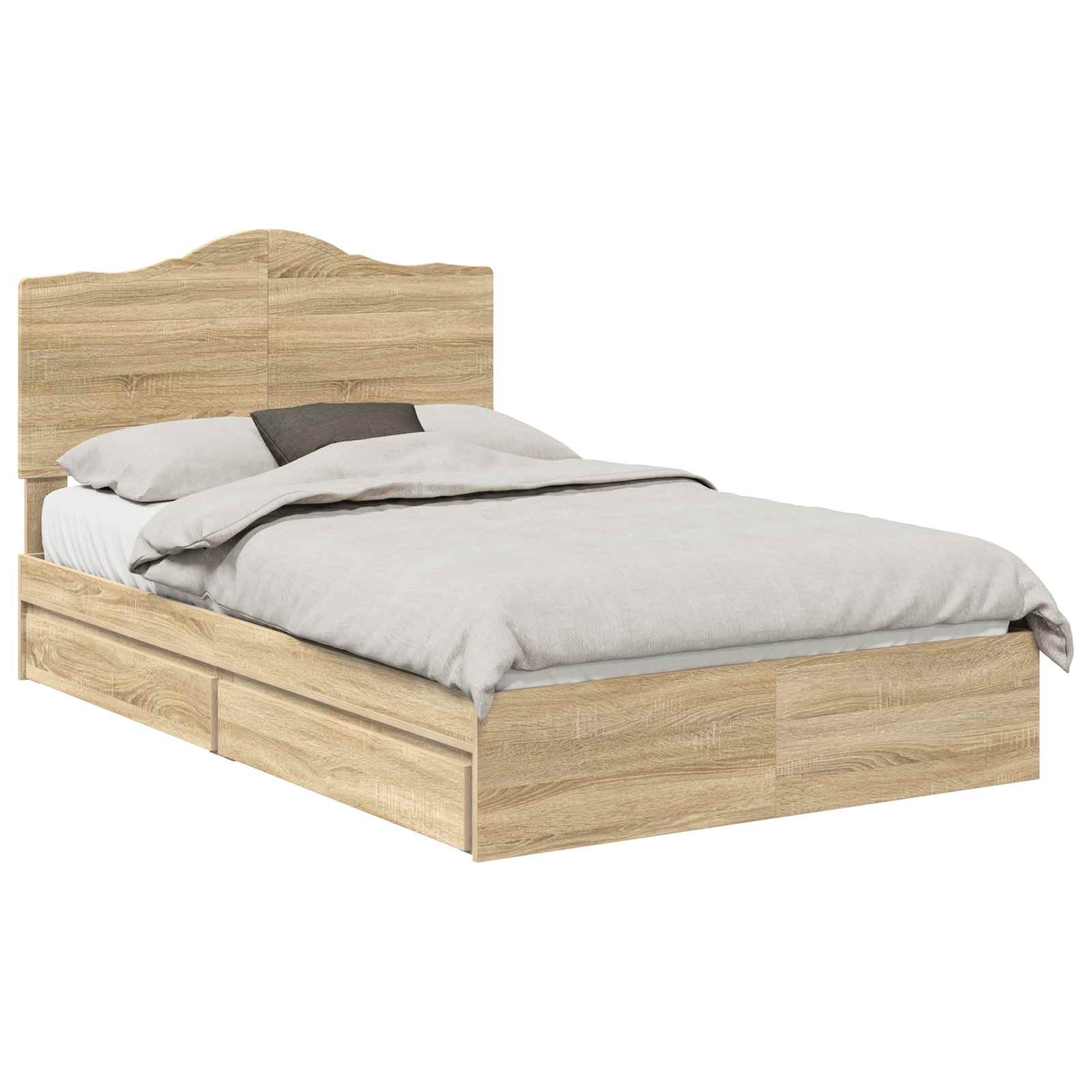Lit de Rangement Chêne Sonoma 135 x 190 cm Bois d'ingénierie - XIOS