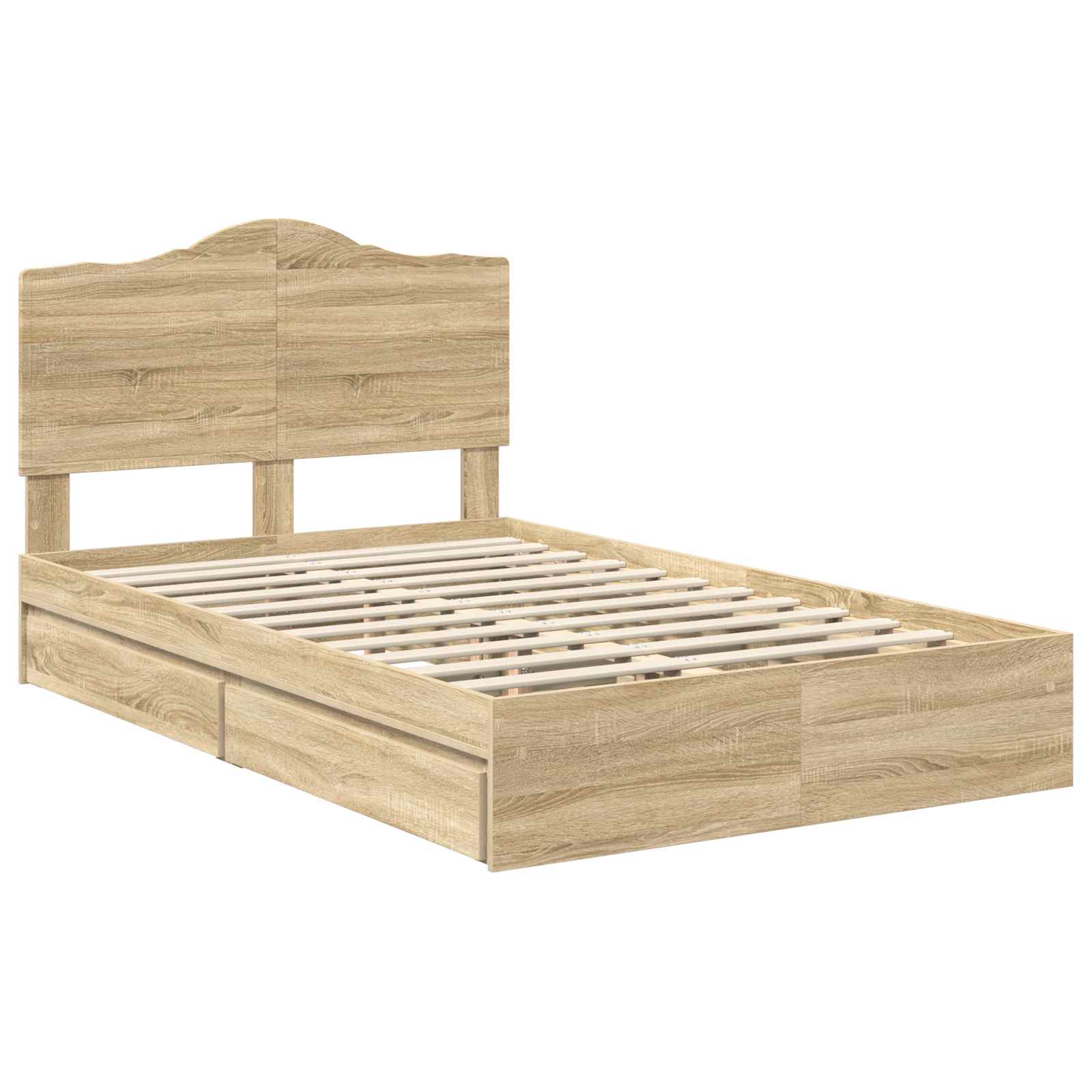 Lit de Rangement Chêne Sonoma 135 x 190 cm Bois d'ingénierie - XIOS