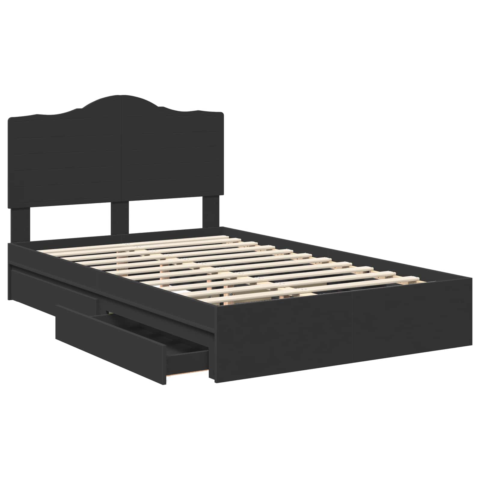 Lit de Rangement Noir 120 x 200 cm Bois d'ingénierie - XIOS