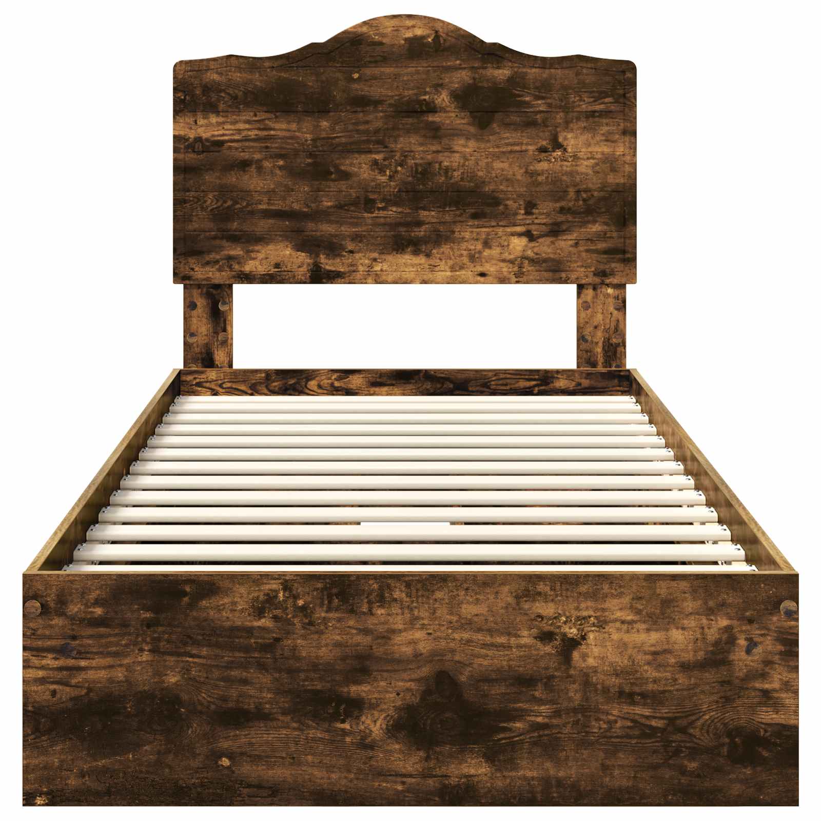 Lit de Rangement Chêne fumé 100 x 200 cm Bois d'ingénierie - XIOS