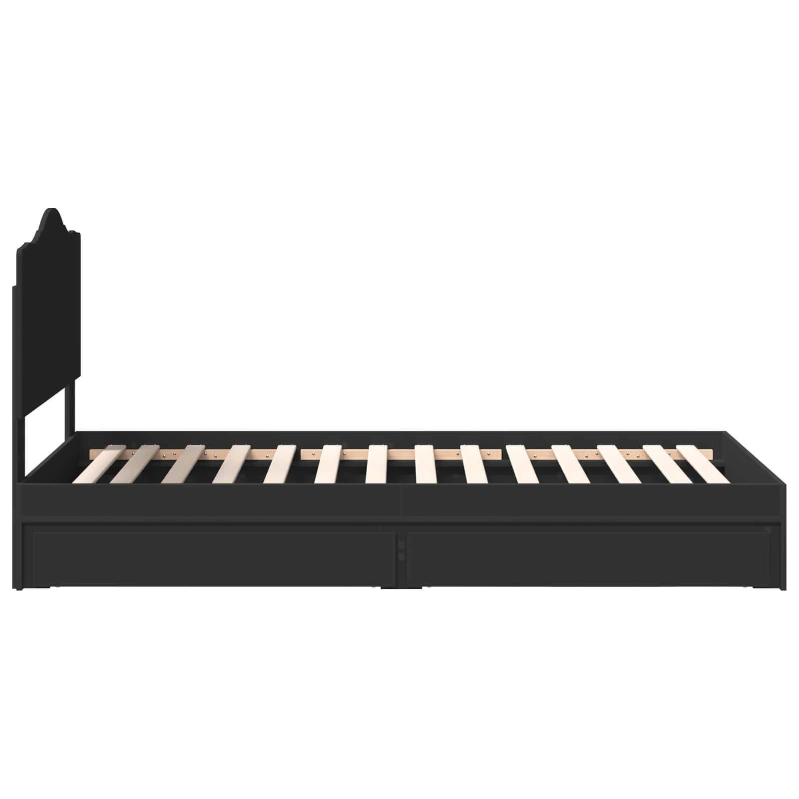 Lit de Rangement avec tiroir Noir 90 x 190 cm Bois d'ingénierie - XIOS