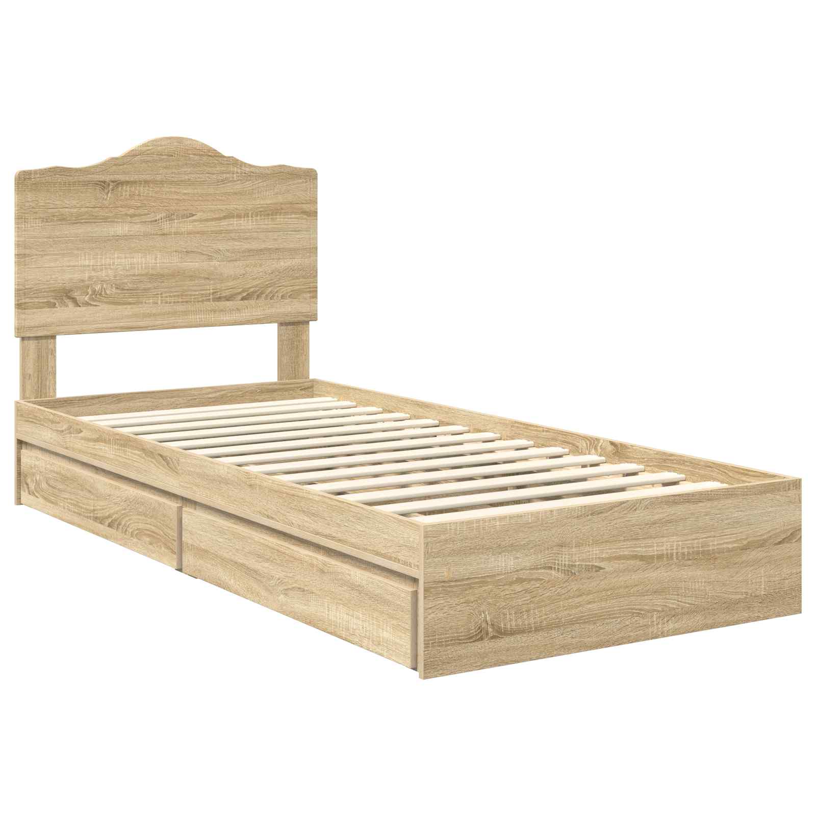 Lit de Rangement Chêne Sonoma 90 x 190 cm Bois d'ingénierie - XIOS