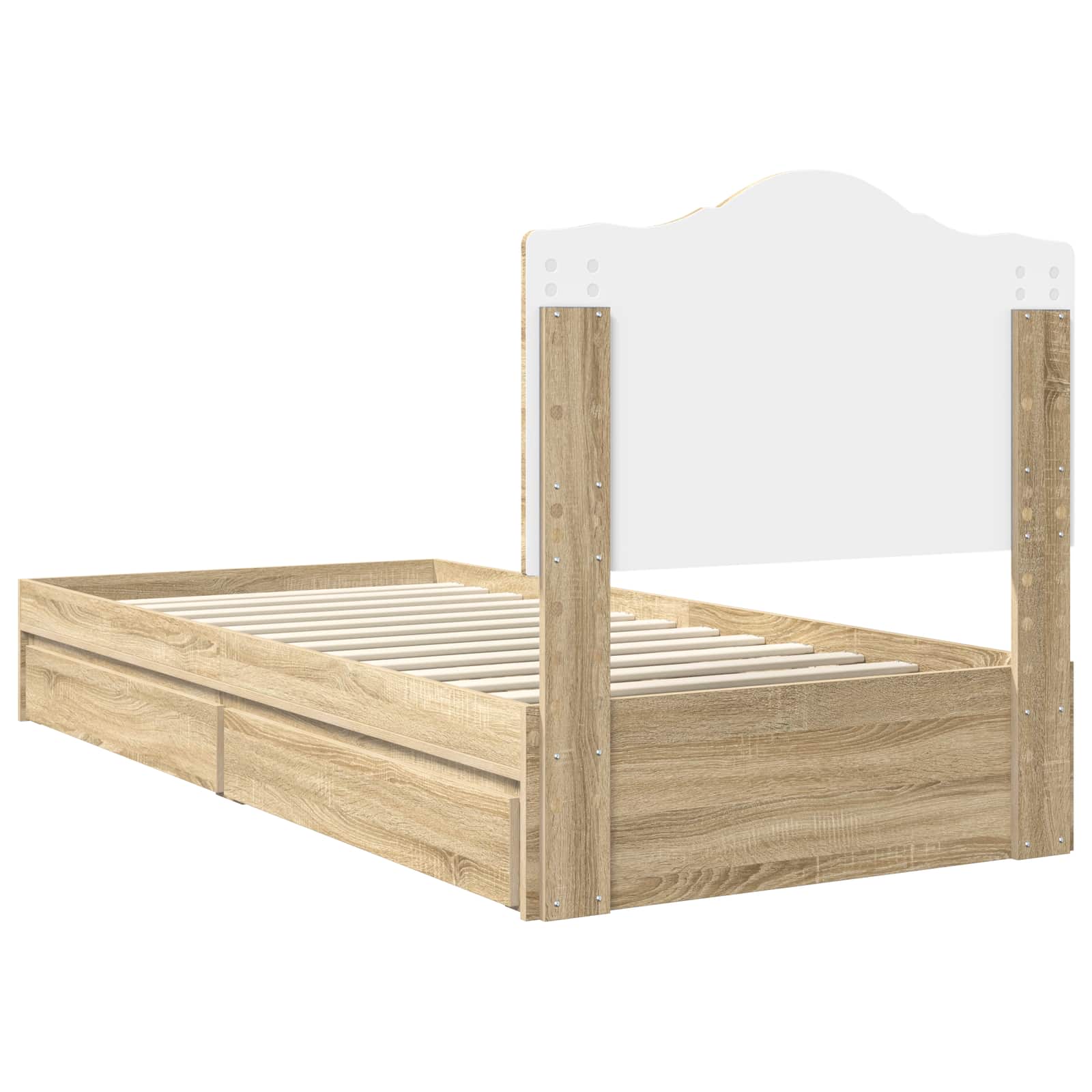 Lit de Rangement Chêne Sonoma 90 x 190 cm Bois d'ingénierie - XIOS