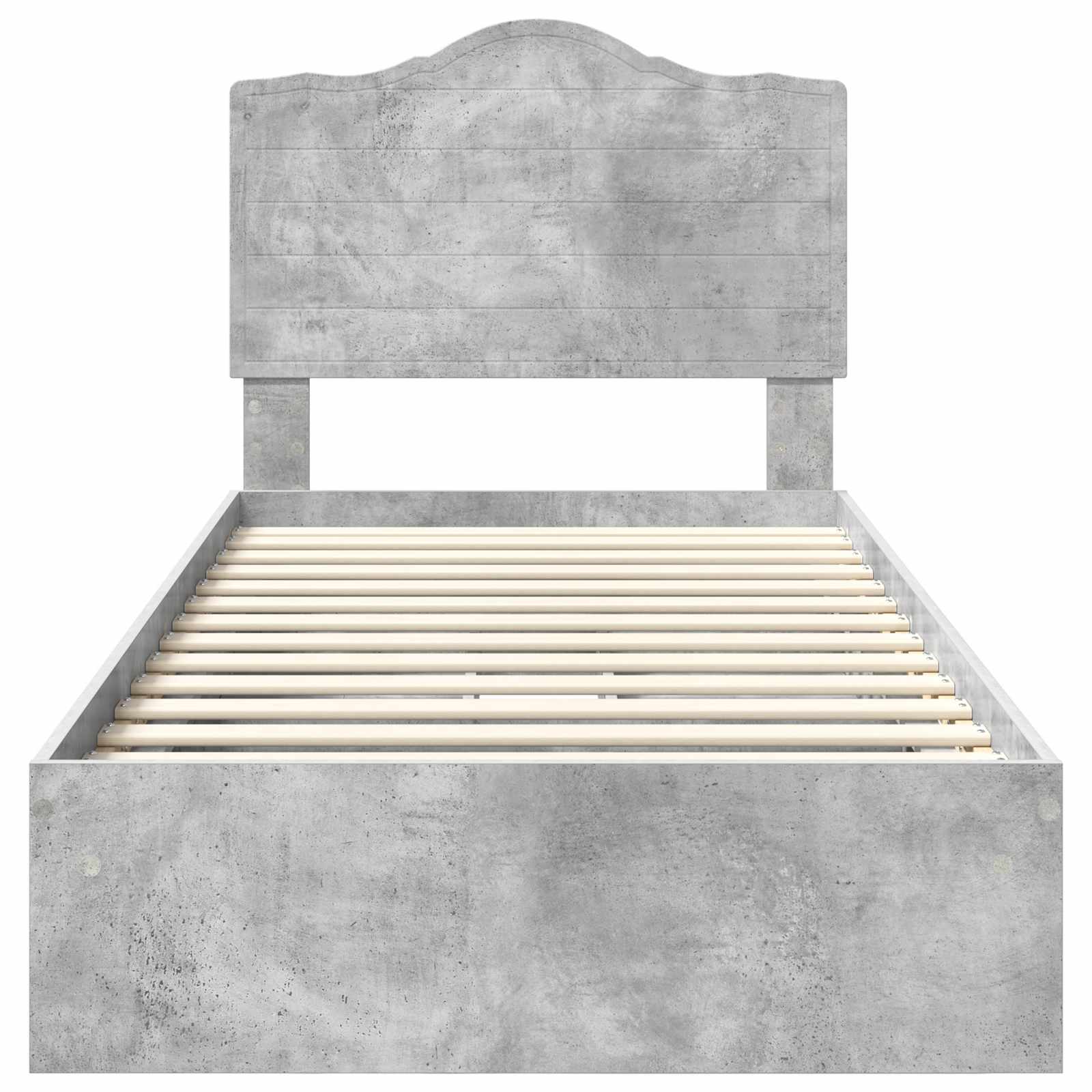 Lit de Rangement Gris béton 90 x 190 cm Bois d'ingénierie - XIOS