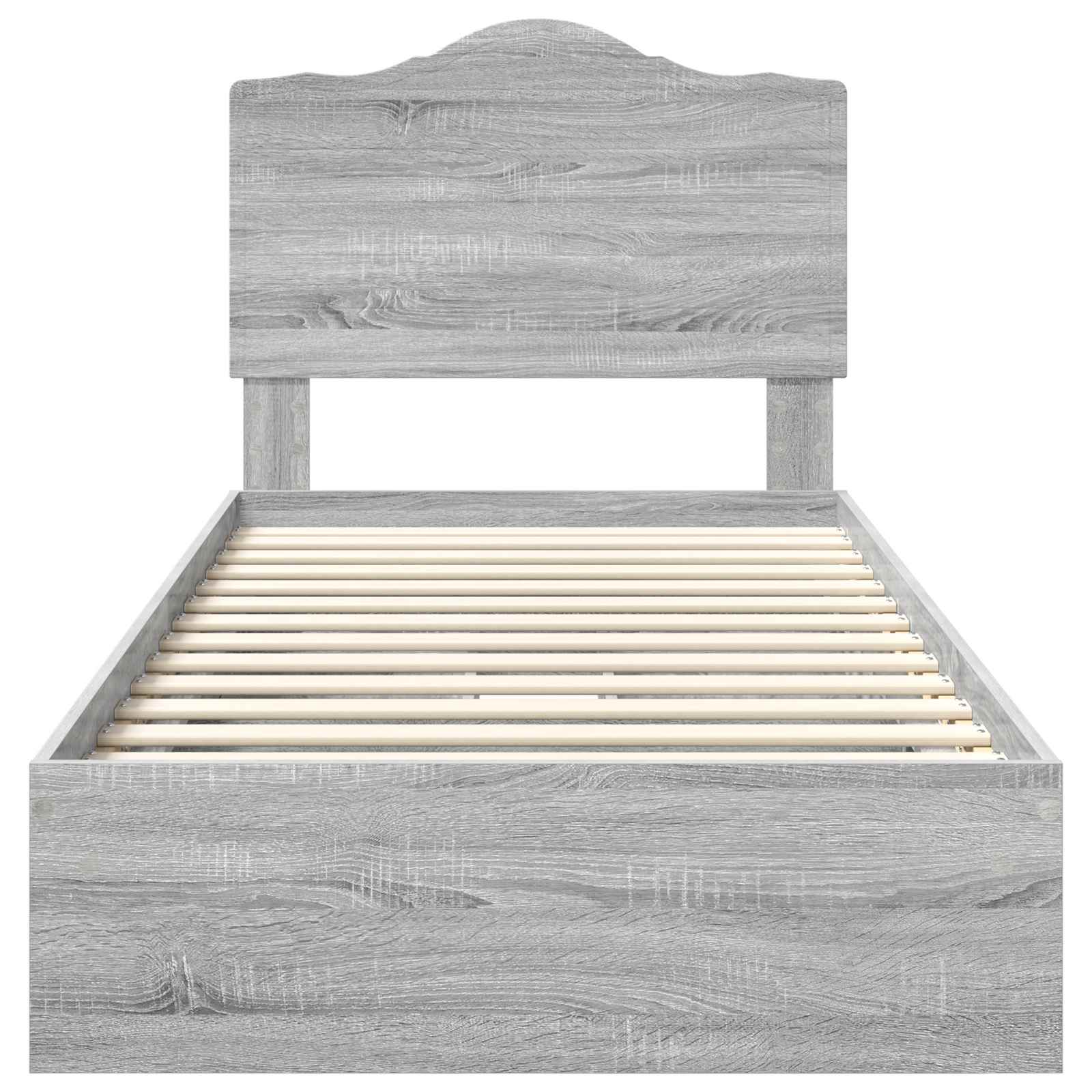 Lit de Rangement Gris Sonoma 90 x 190 cm Bois d'ingénierie - XIOS