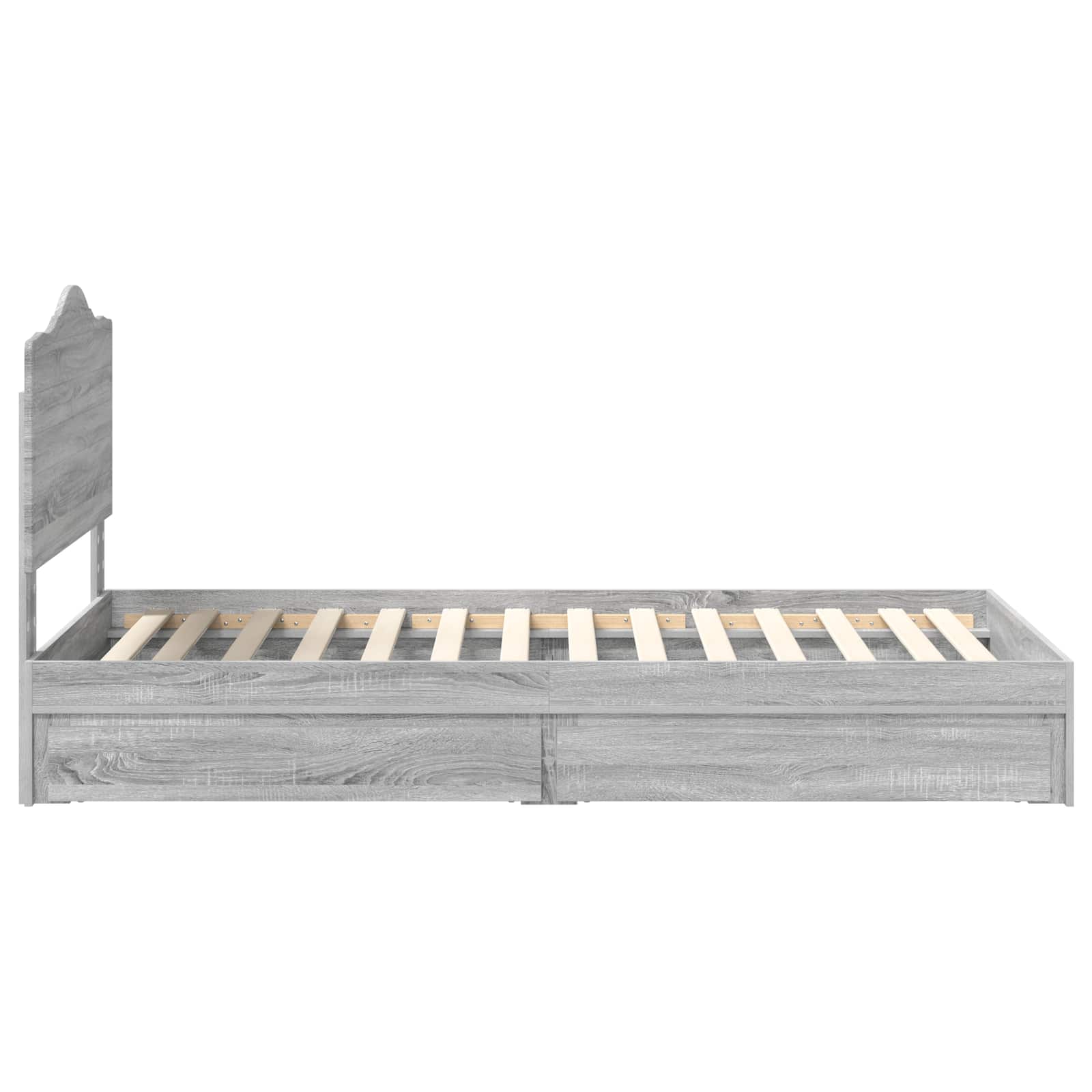 Lit de Rangement Gris Sonoma 90 x 190 cm Bois d'ingénierie - XIOS