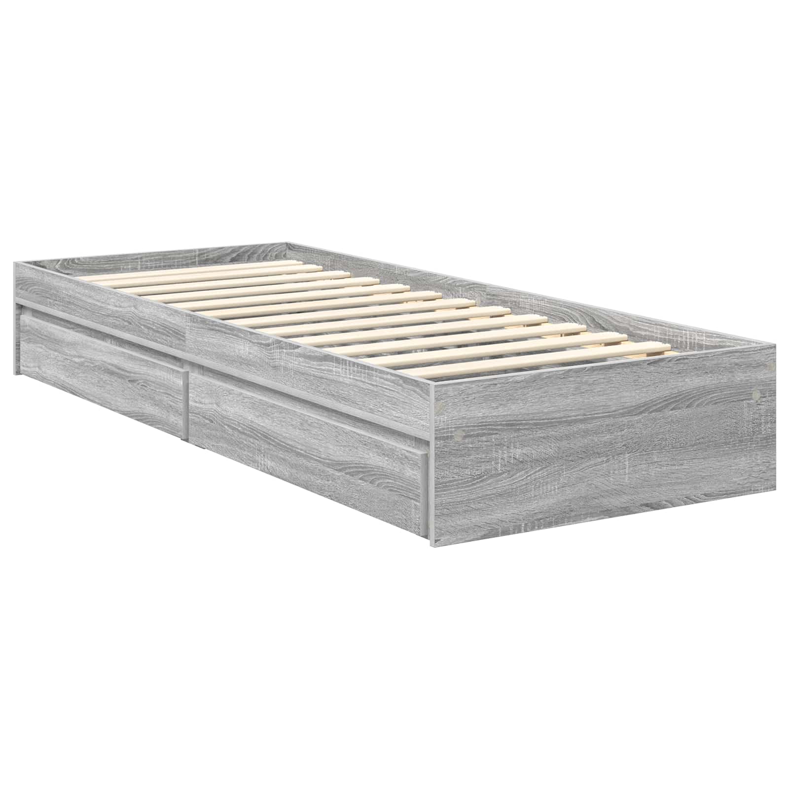 Cadre de lit Gris Sonoma 75 x 190 cm Bois d'ingénierie - XIOS