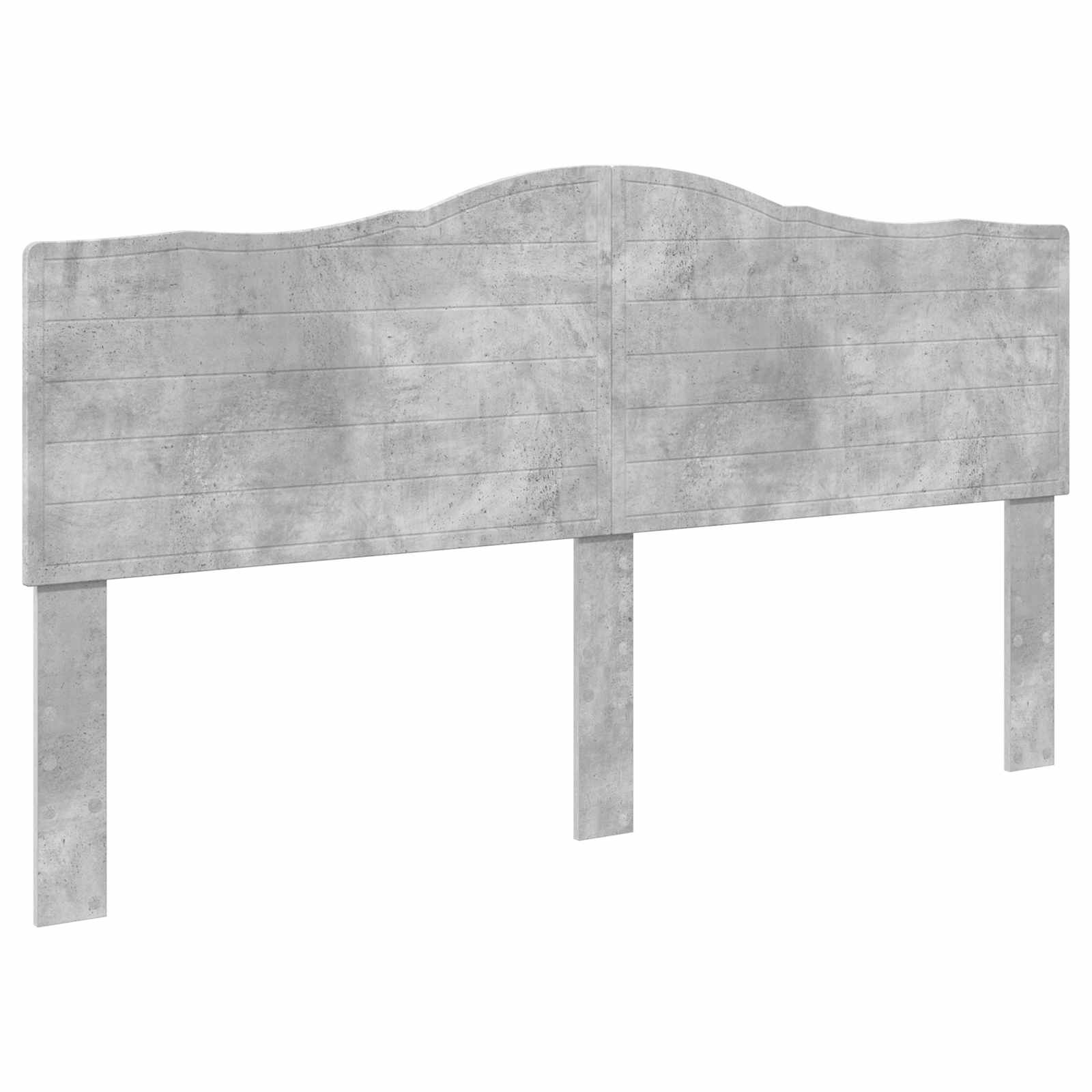 Cadre de lit Gris béton 200 x 200 cm Bois d'ingénierie - XIOS