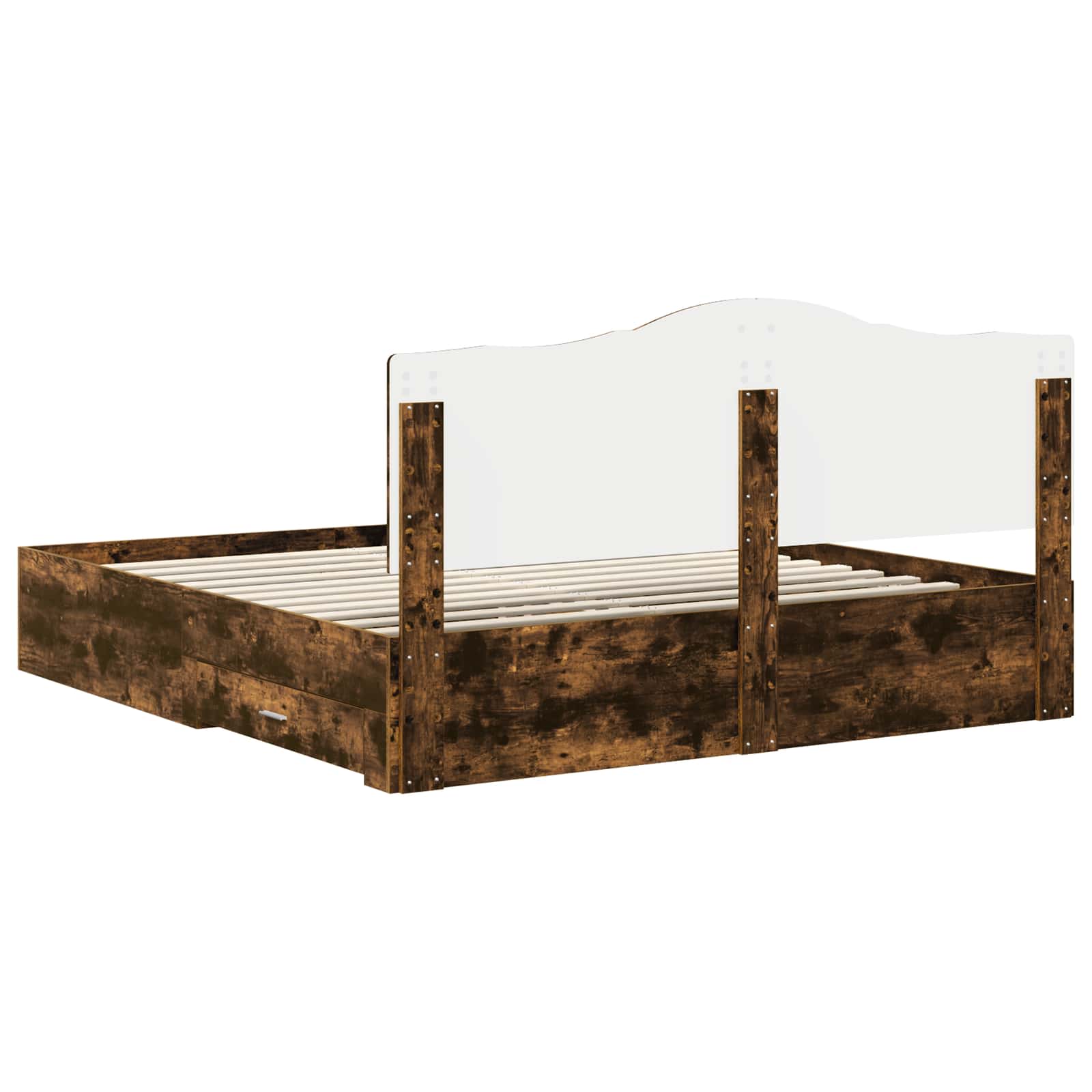 Cadre de lit Chêne fumé 200 x 200 cm Bois d'ingénierie - XIOS