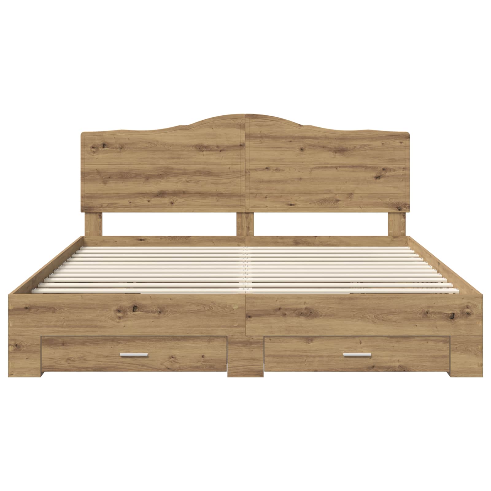Cadre de lit Chêne artisanal 180 x 200 cm Bois d'ingénierie - XIOS