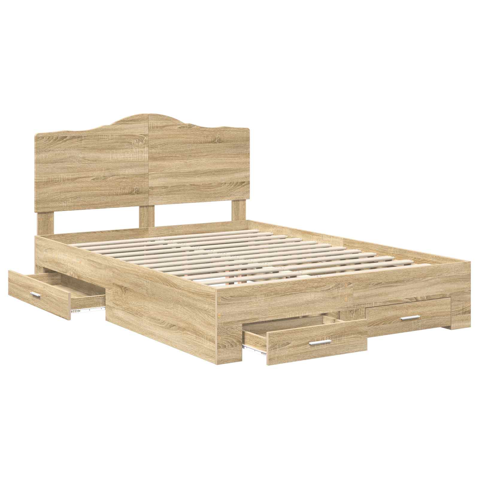Cadre de lit Chêne Sonoma 150 x 200 cm Bois d'ingénierie - XIOS