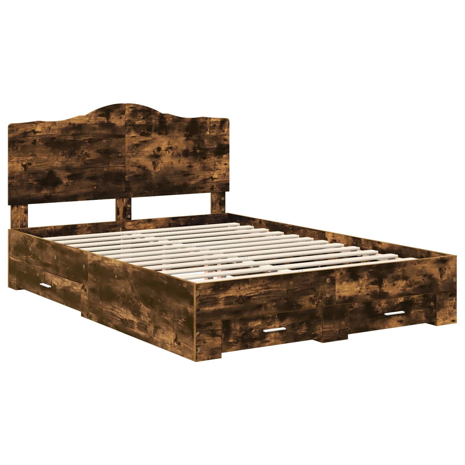 Cadre de lit Chêne fumé 150 x 200 cm Bois d'ingénierie - XIOS