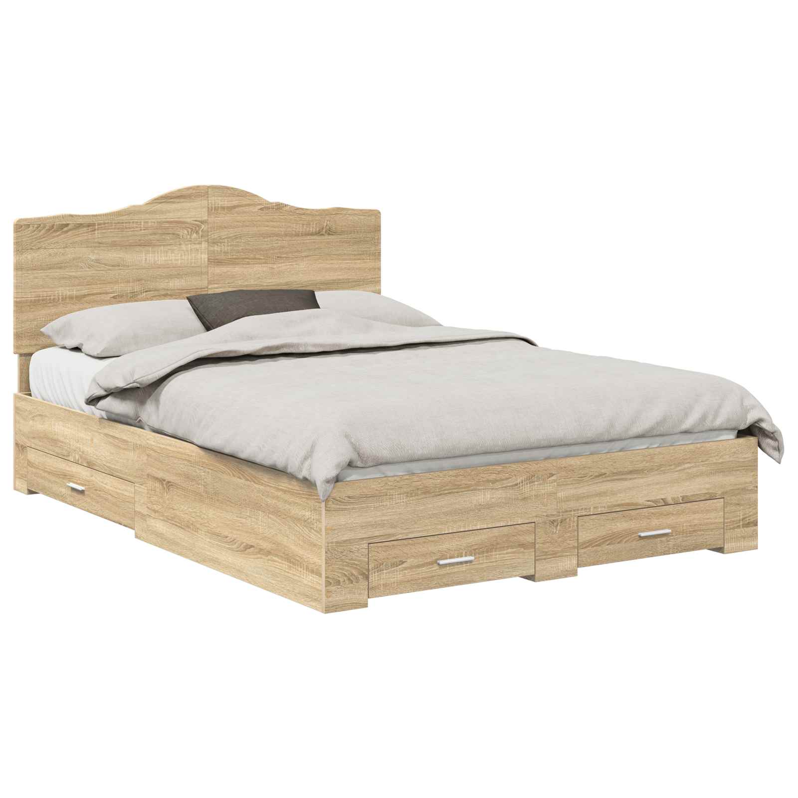 Cadre de lit Chêne Sonoma 140 x 190 cm Bois d'ingénierie - XIOS