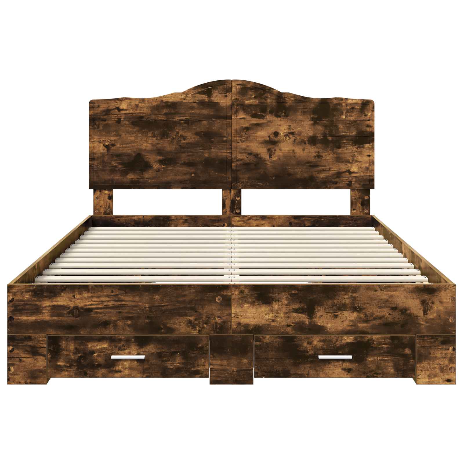 Cadre de lit Chêne fumé 140 x 190 cm Bois d'ingénierie