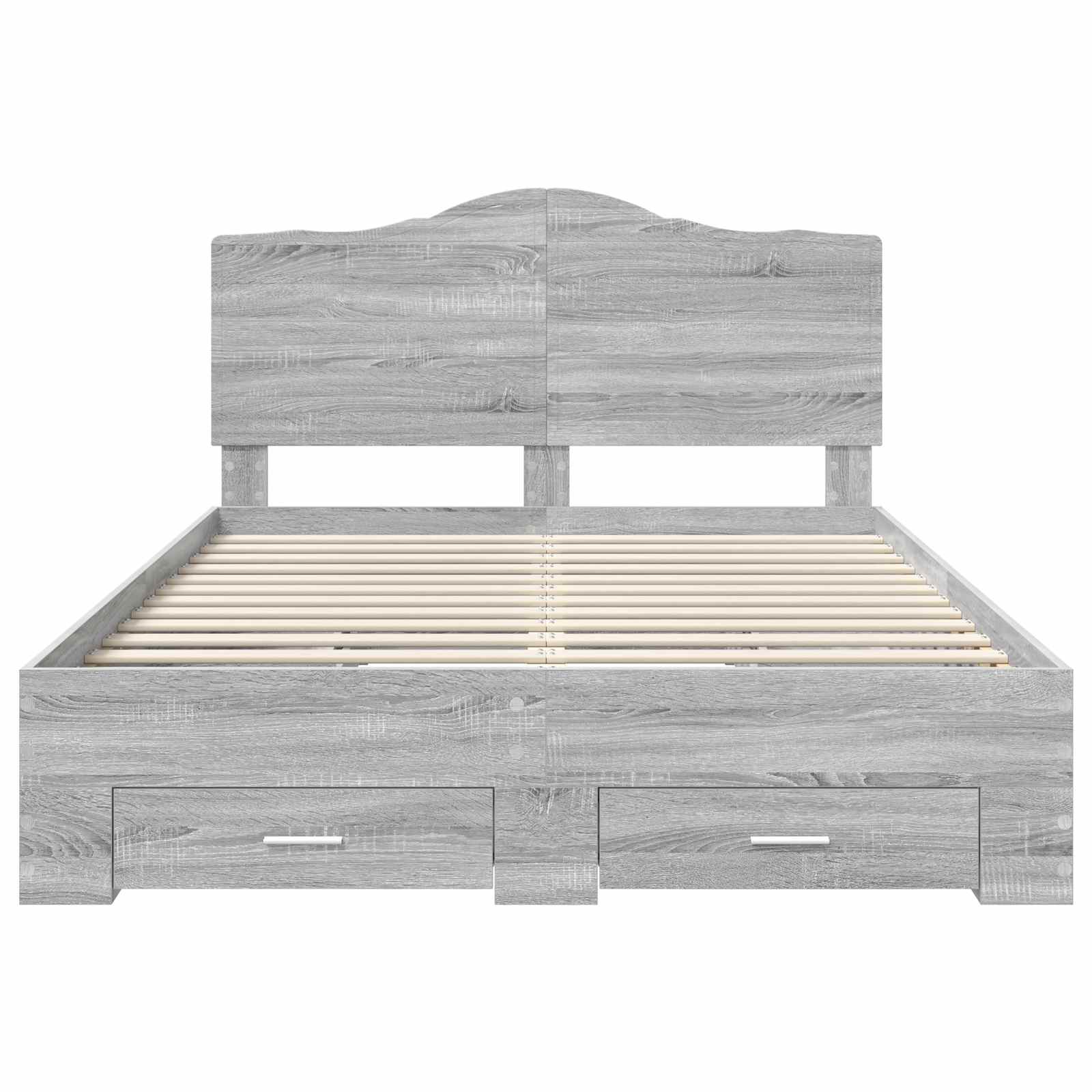 Cadre de lit Gris Sonoma 140 x 190 cm Bois d'ingénierie - XIOS