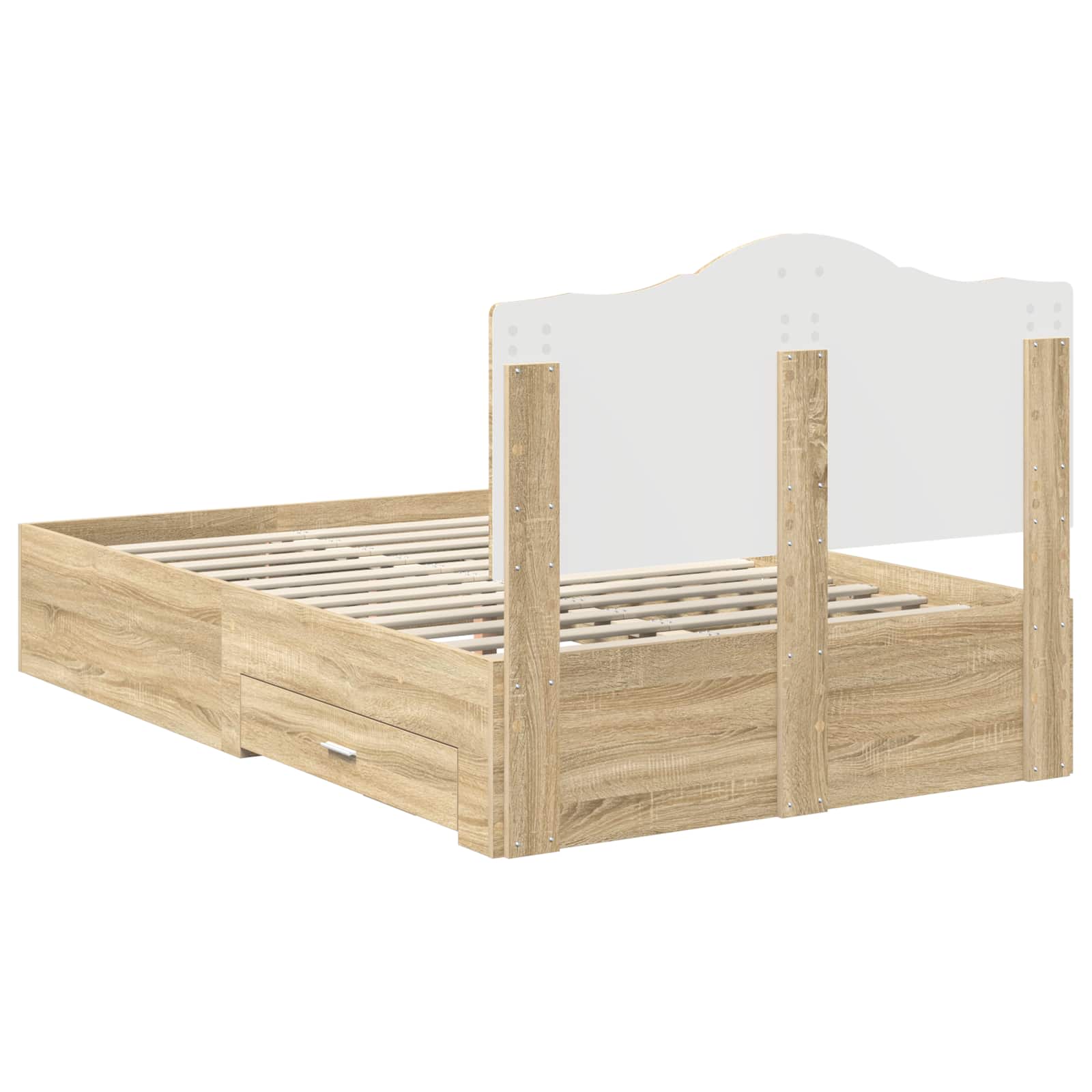 Cadre de lit Chêne Sonoma 135 x 190 cm Bois d'ingénierie - XIOS