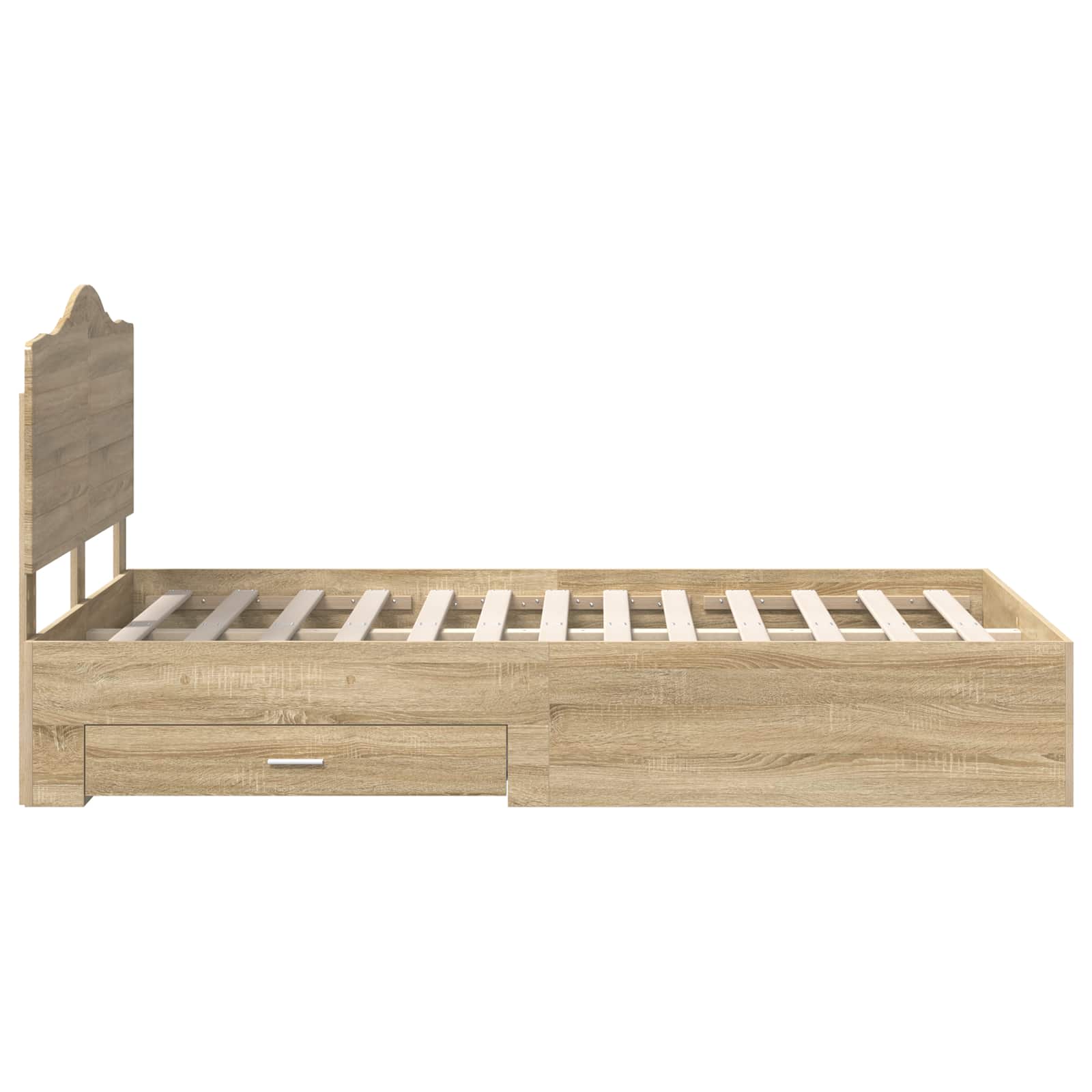 Cadre de lit Chêne Sonoma 135 x 190 cm Bois d'ingénierie - XIOS