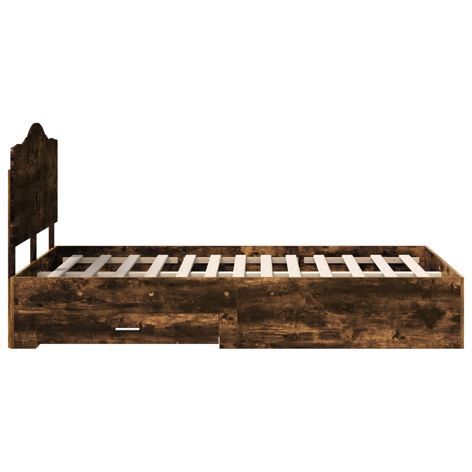 Cadre de lit Chêne fumé 135 x 190 cm Bois d'ingénierie - XIOS