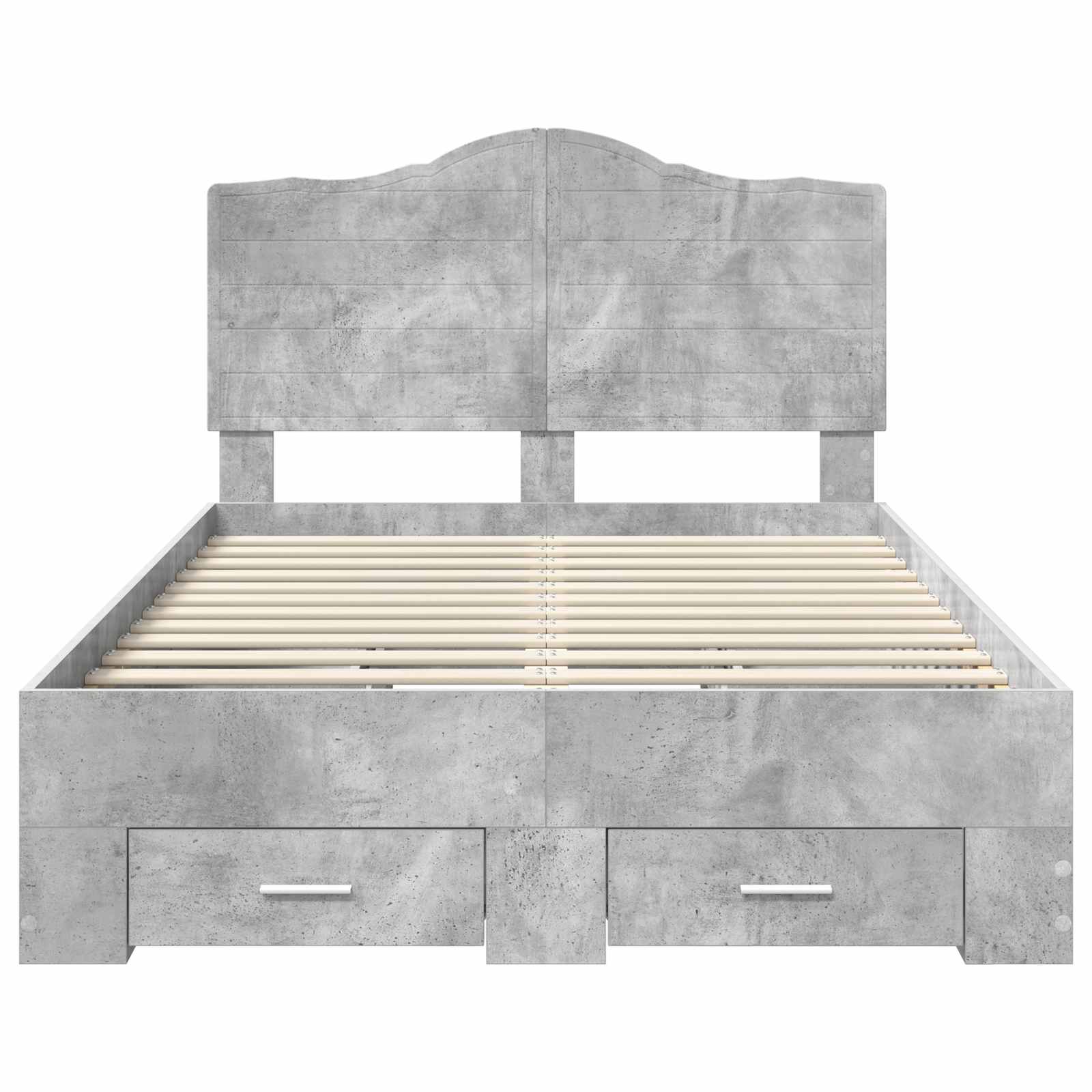 Cadre de lit Gris béton 120 x 200 cm Bois d'ingénierie - XIOS