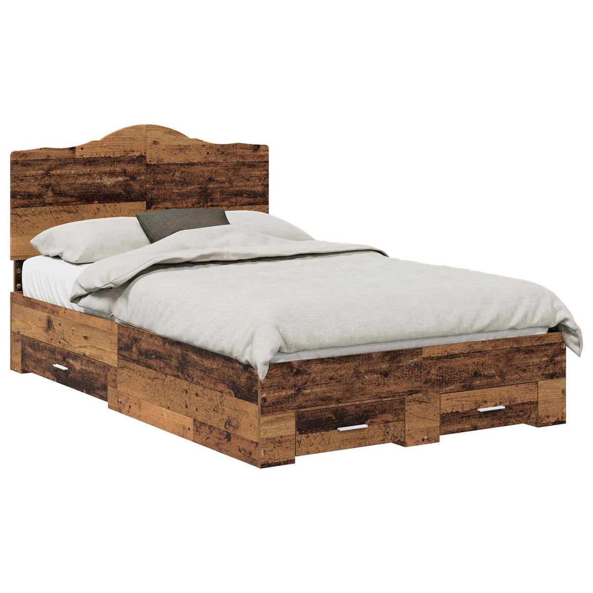 Cadre de lit Bois ancien 120 x 190 cm Bois d'ingénierie