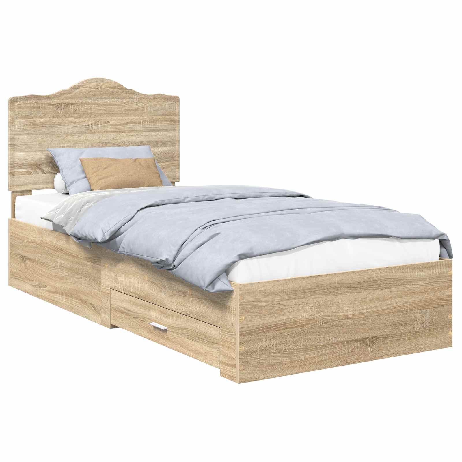Cadre de lit Chêne Sonoma 100 x 200 cm Bois d'ingénierie - XIOS