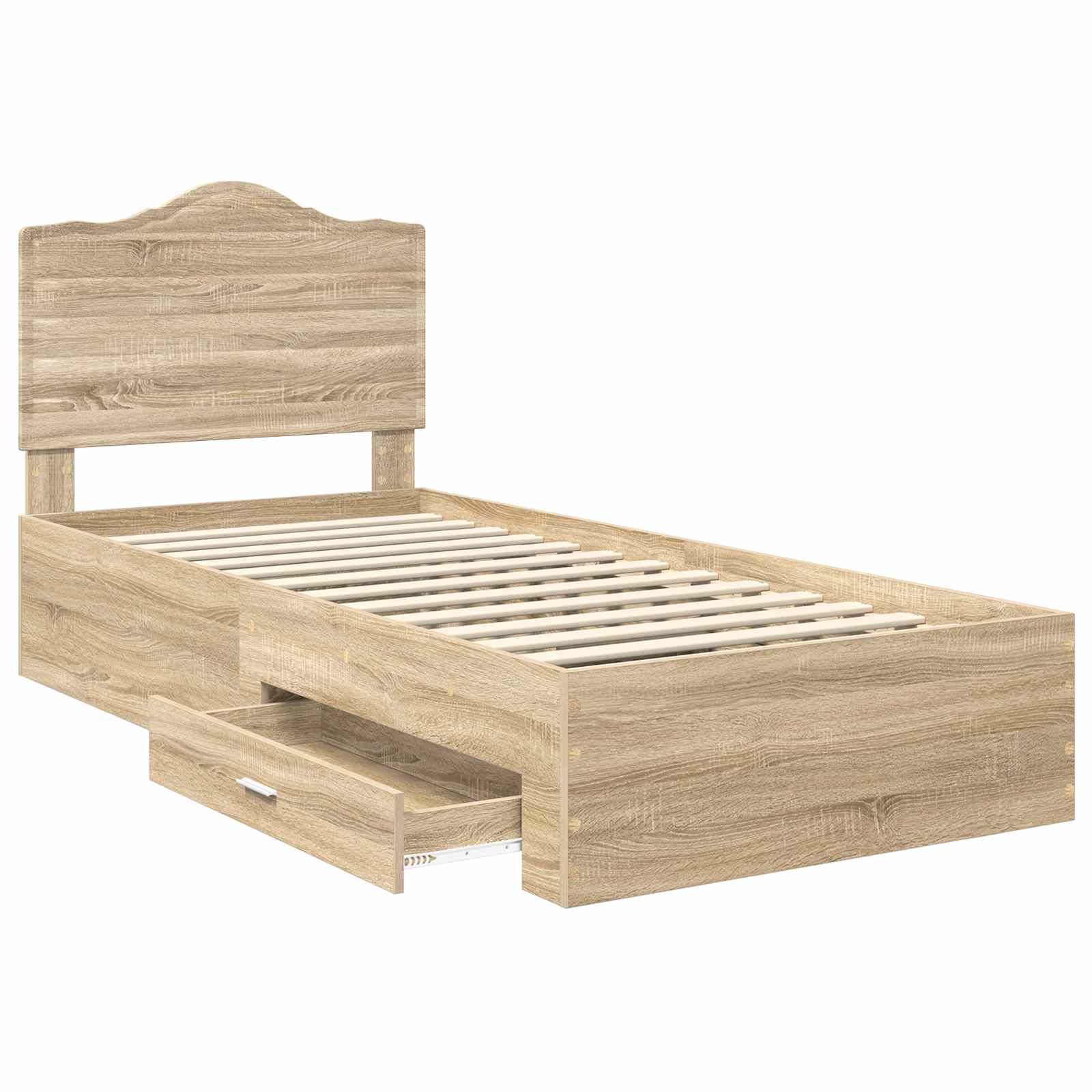 Cadre de lit Chêne Sonoma 100 x 200 cm Bois d'ingénierie - XIOS