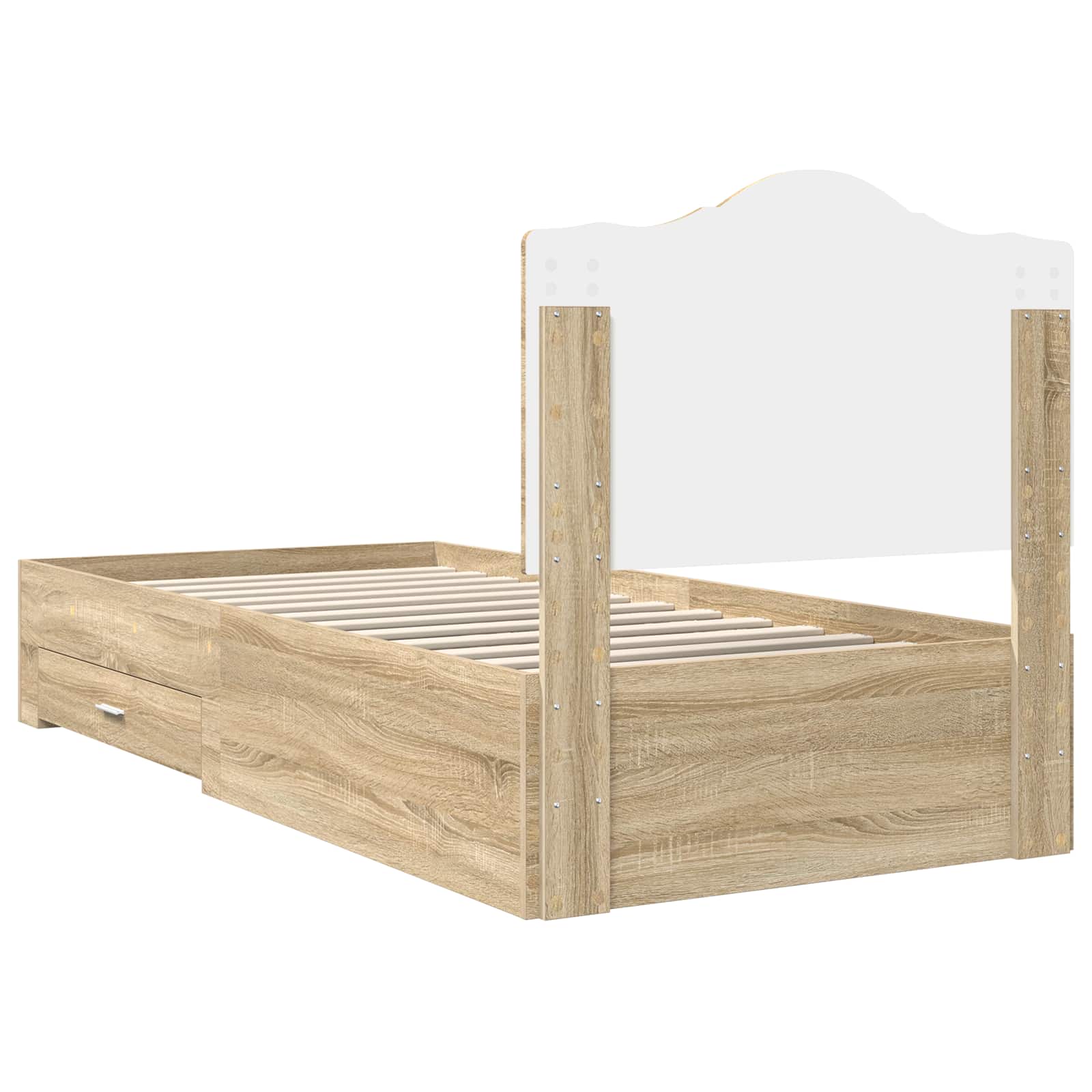 Cadre de lit Chêne Sonoma 100 x 200 cm Bois d'ingénierie - XIOS