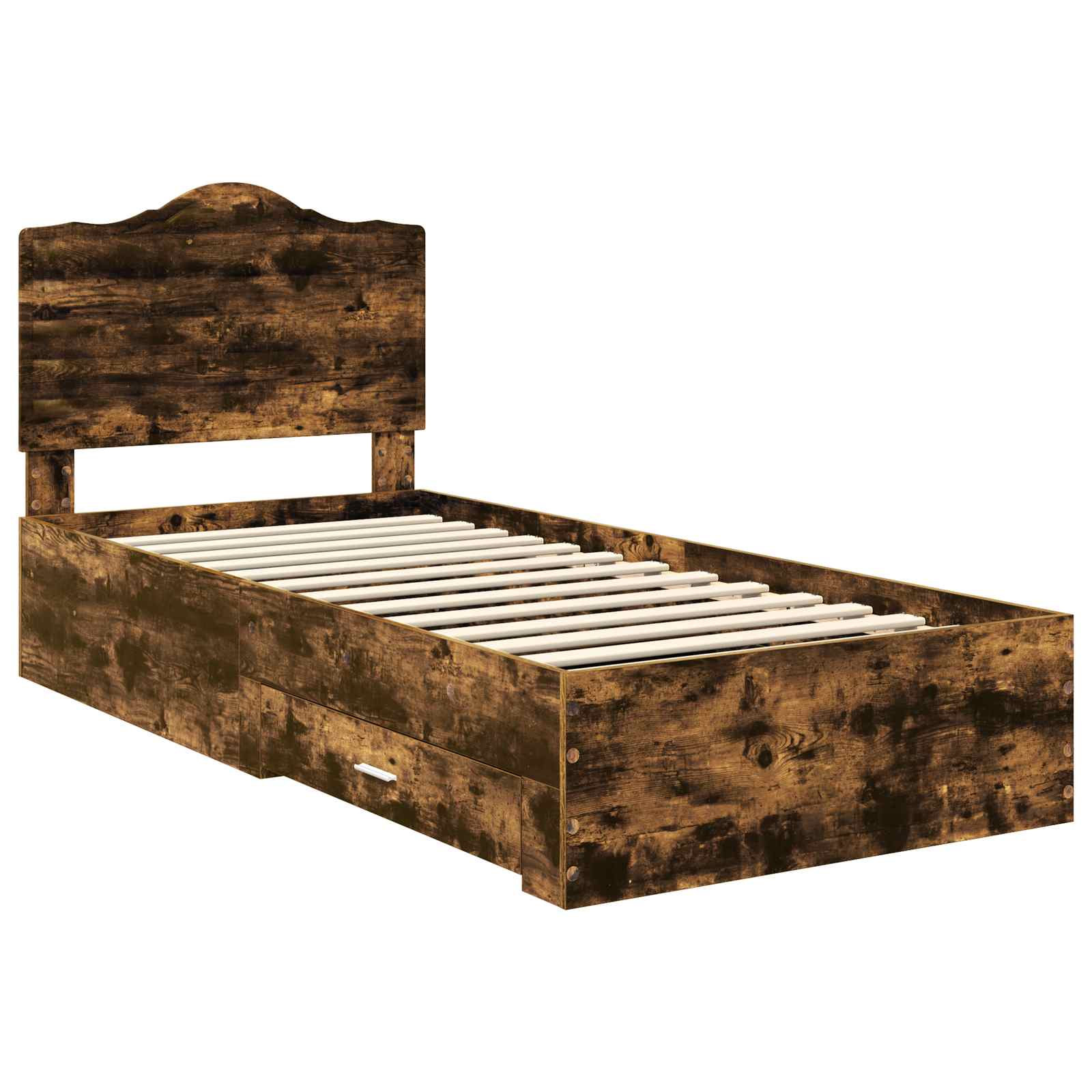 Cadre de lit Chêne fumé 100 x 200 cm Bois d'ingénierie - XIOS