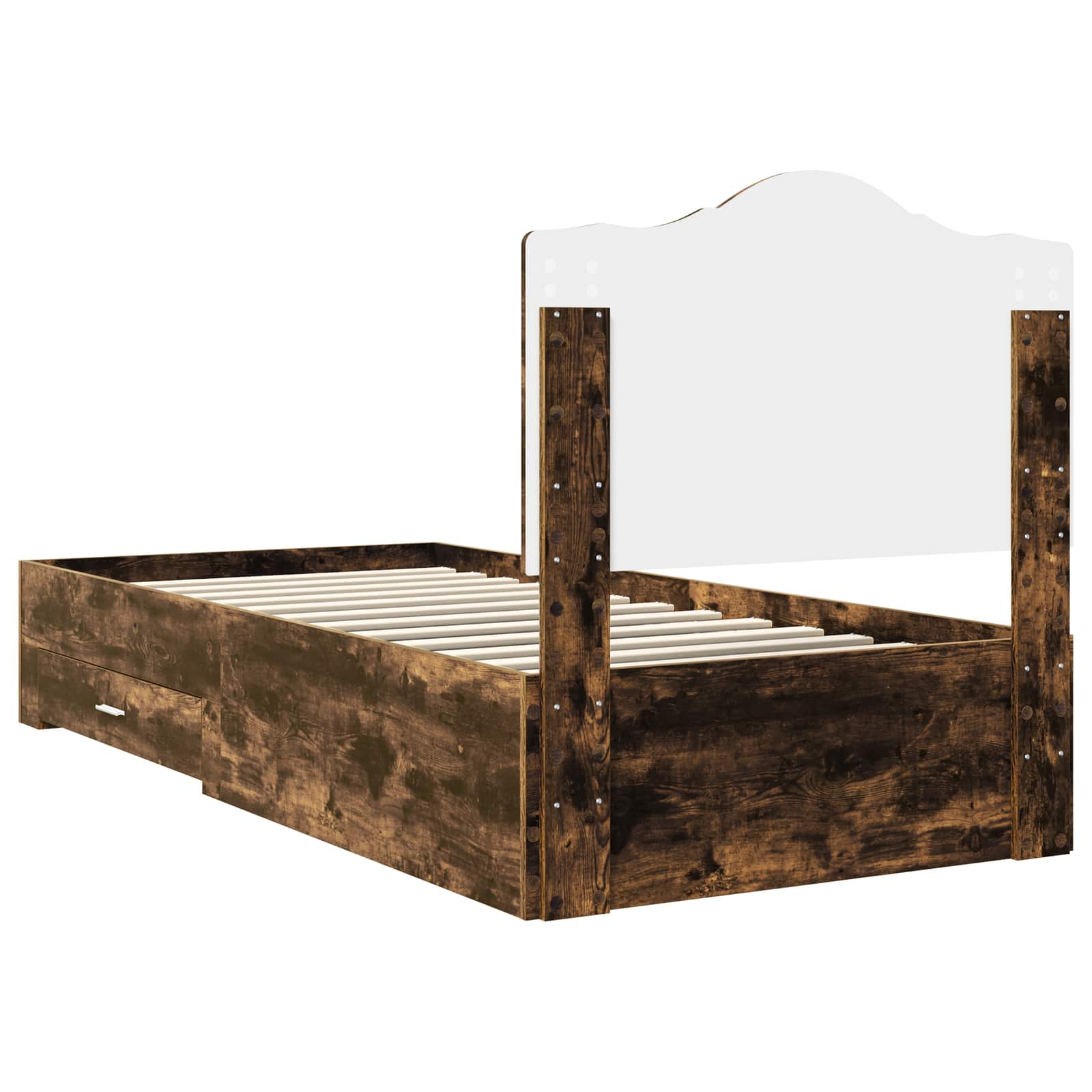 Cadre de lit Chêne fumé 100 x 200 cm Bois d'ingénierie - XIOS